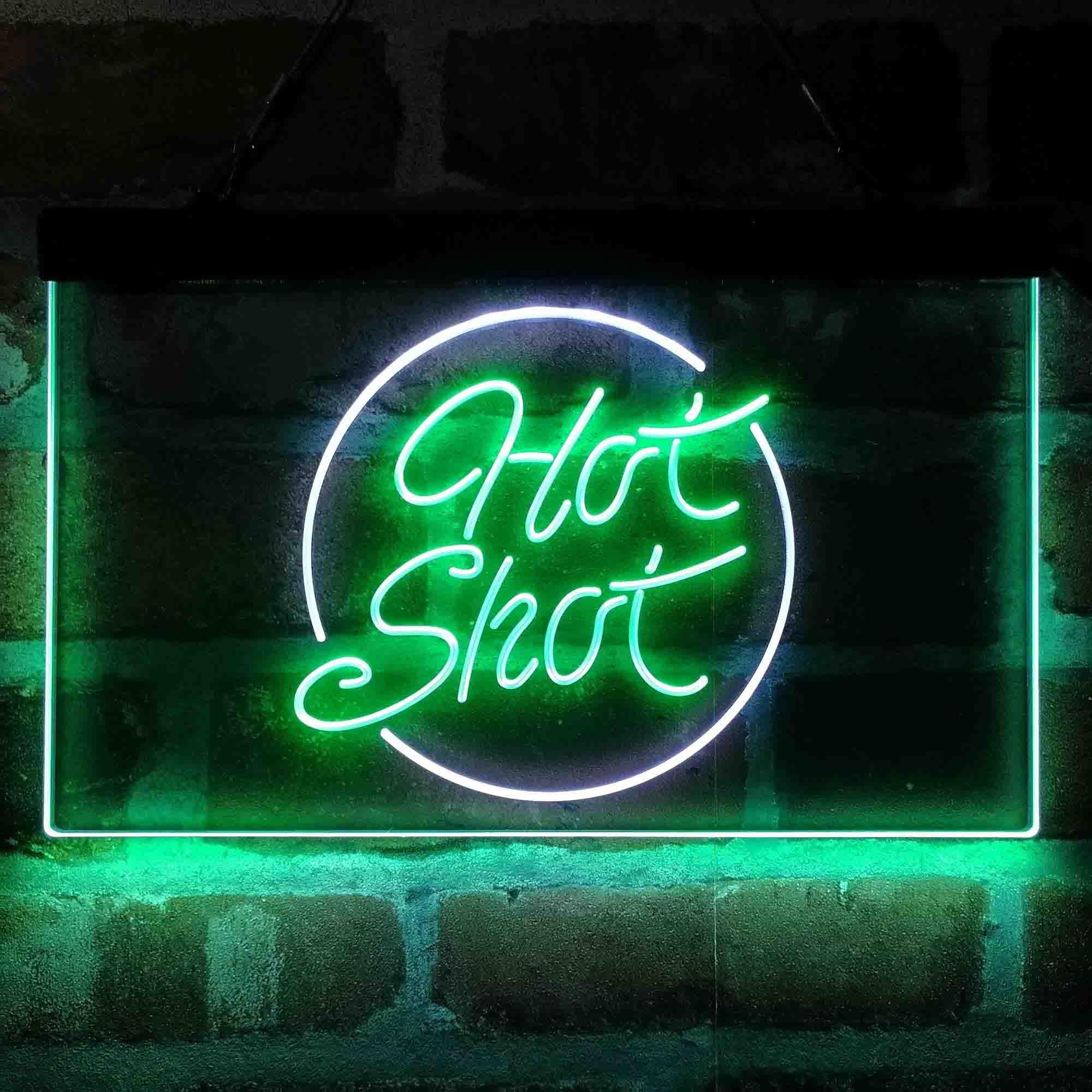 pro Hot Shot Circle Vodka Dual-Color LED Neon Sign