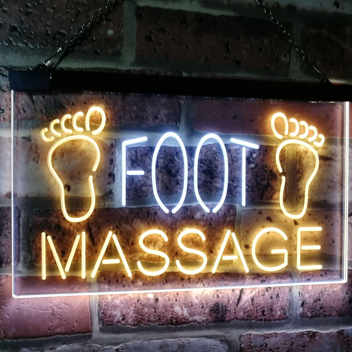 pro Foot Massage Shop Relax Welcome Open Business Decor Dual-Color LED ...