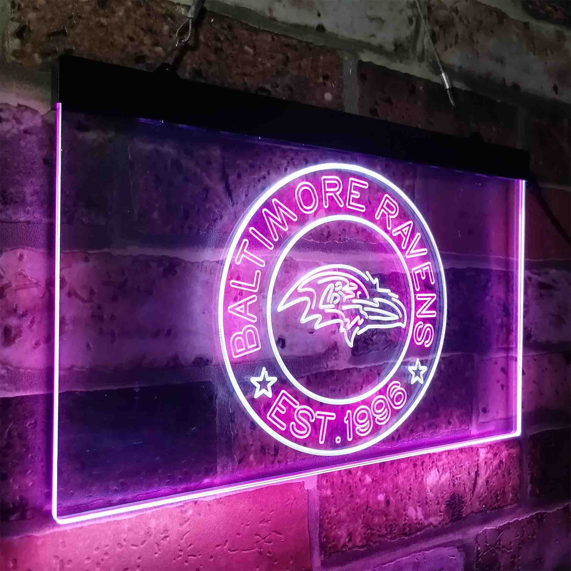 Personalized Baltimore Ravens Neon-Like LED Sign - ProLedSign