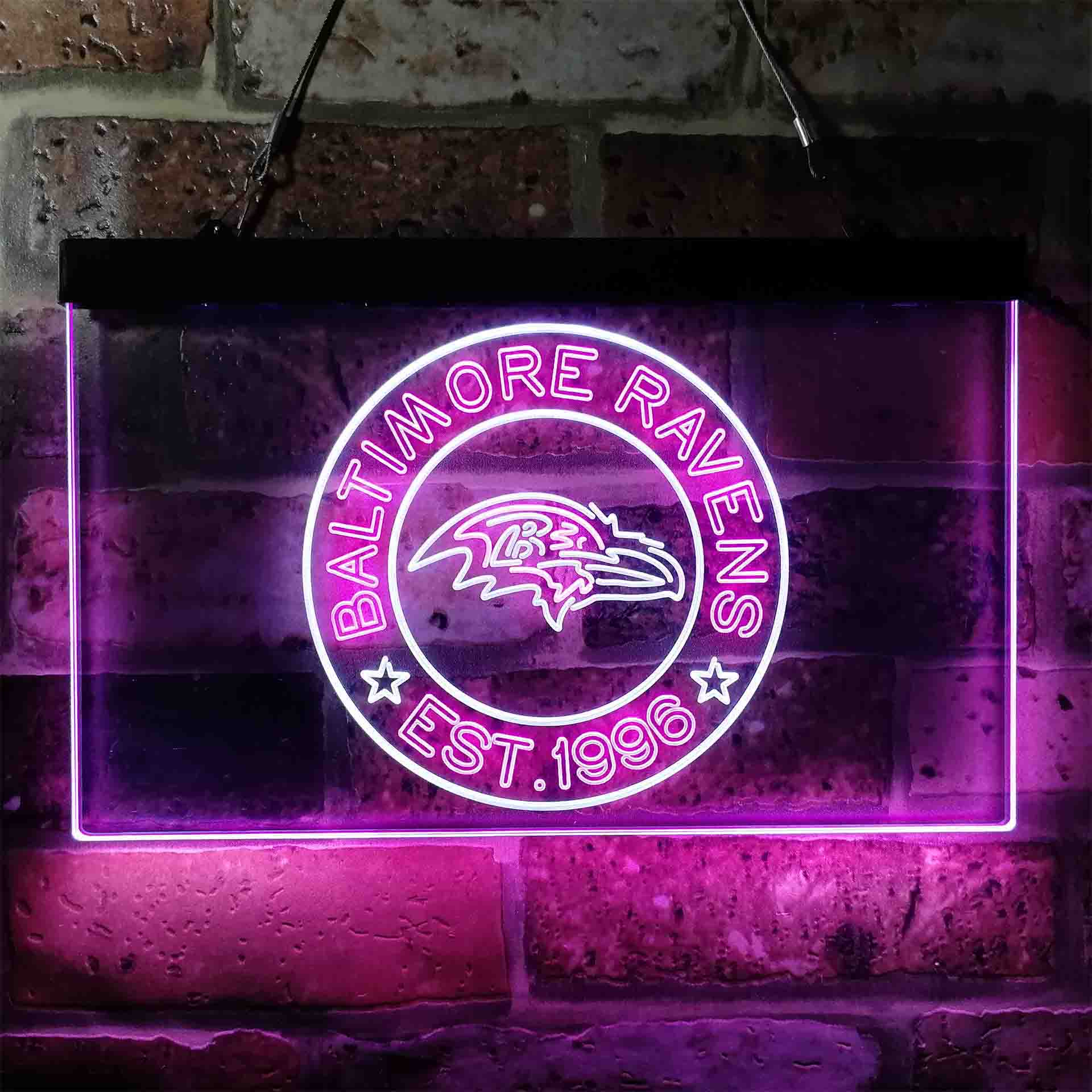 Personalized Baltimore Ravens Neon-Like LED Sign - ProLedSign