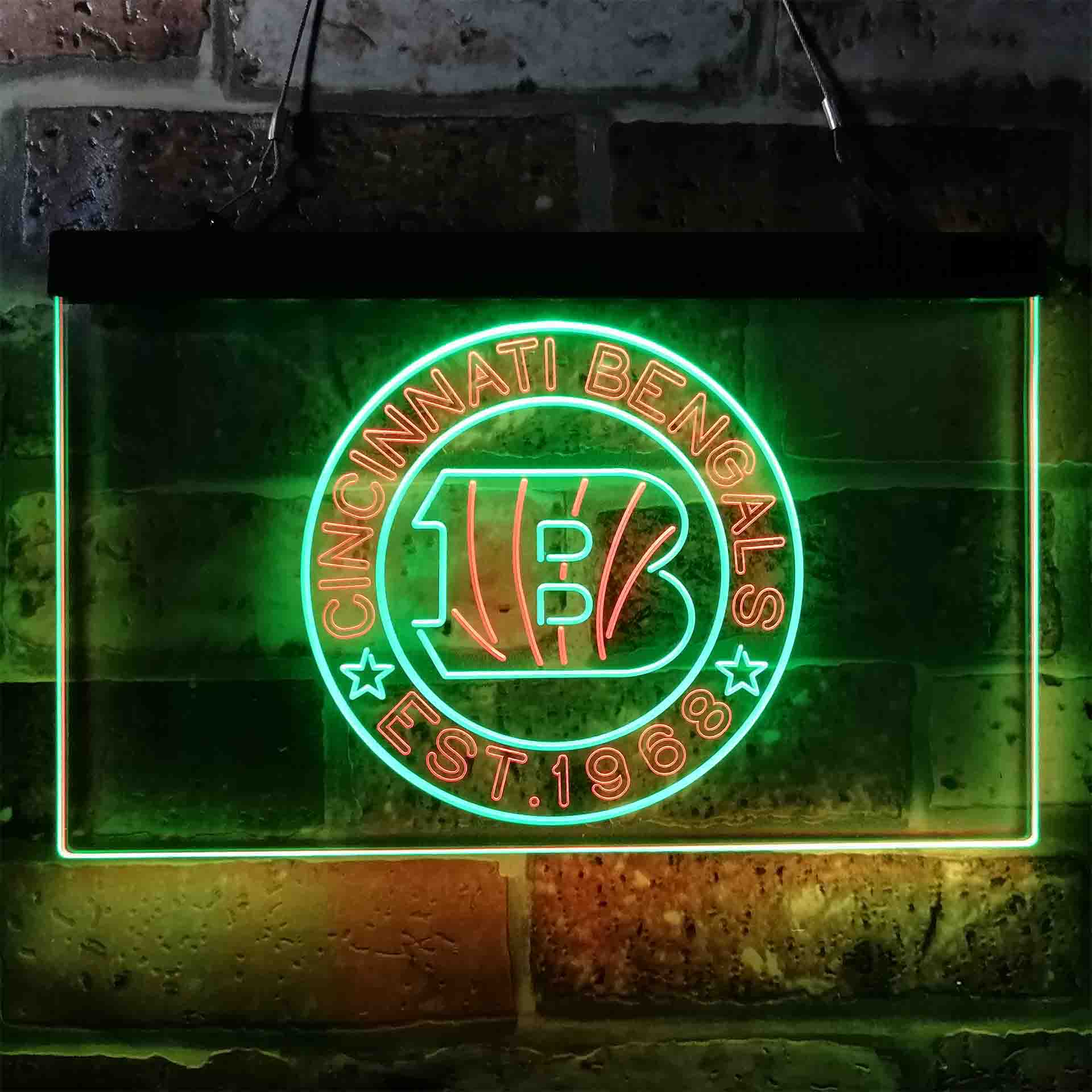 Personalized Cincinnati Bengals Neon-Like LED Sign