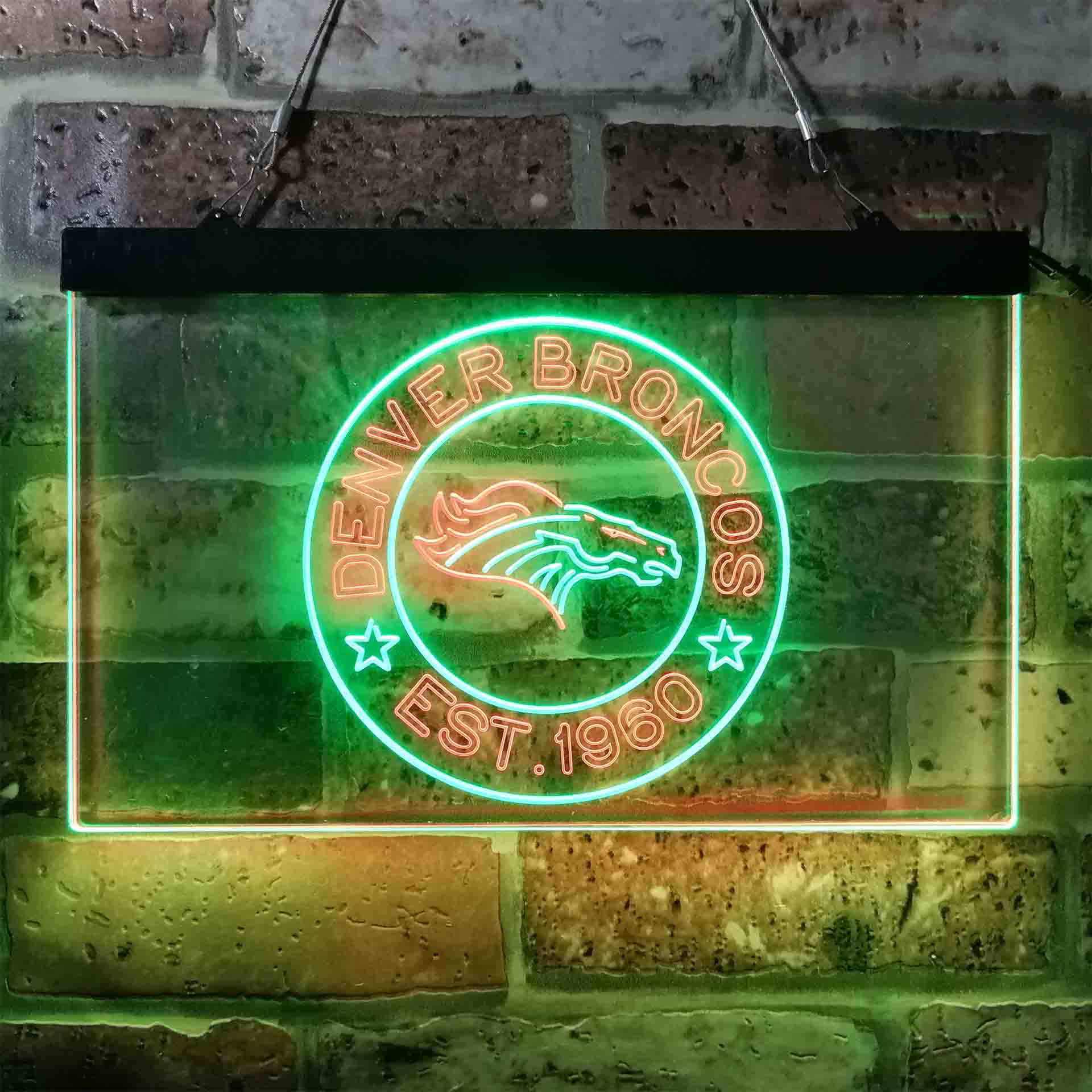 Personalized Denver Broncos Neon-Like LED Sign - ProLedSign