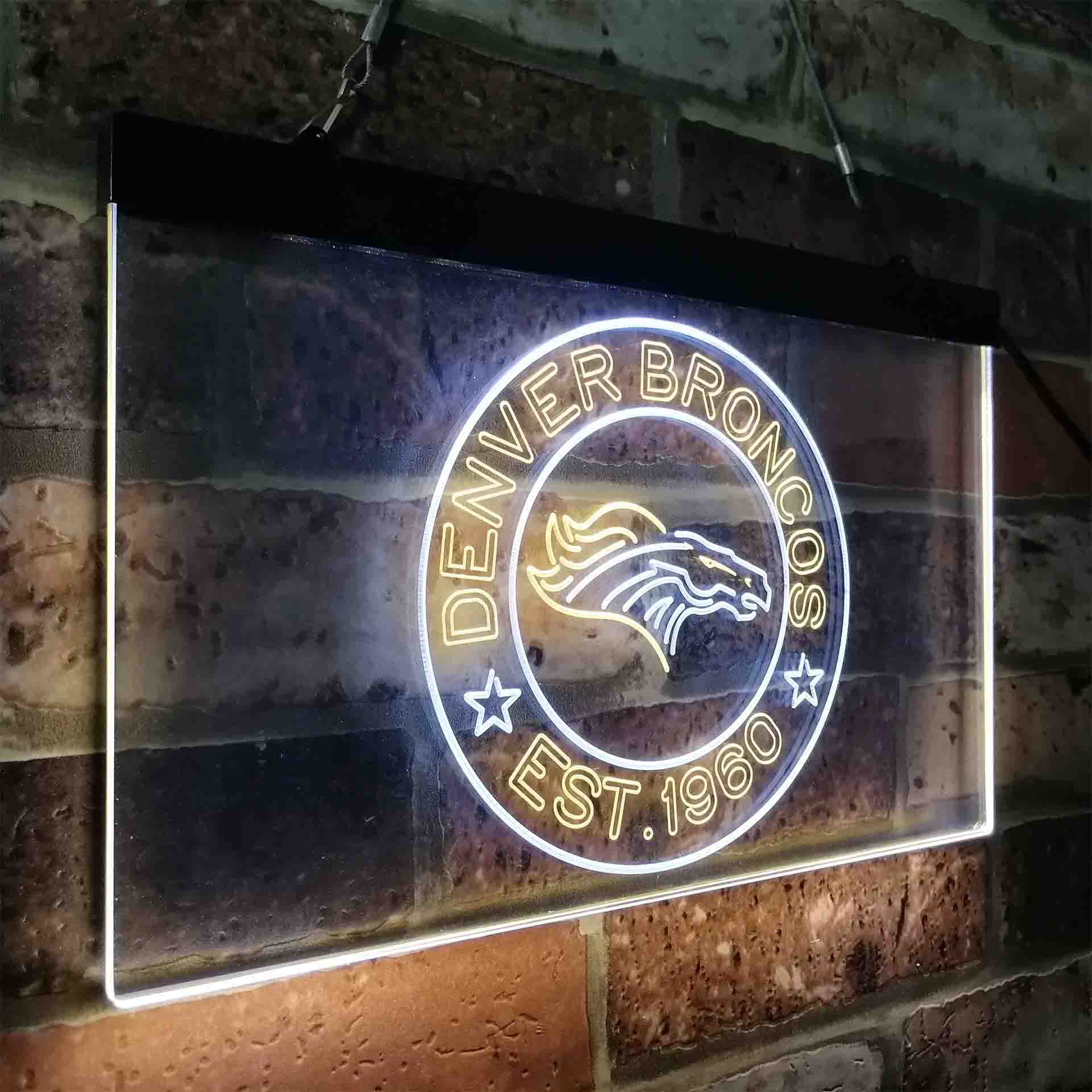 Personalized Denver Broncos Neon-Like LED Sign - ProLedSign