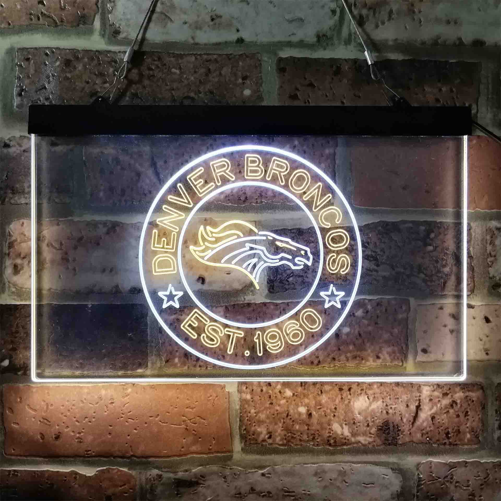 Personalized Denver Broncos Neon-Like LED Sign - ProLedSign