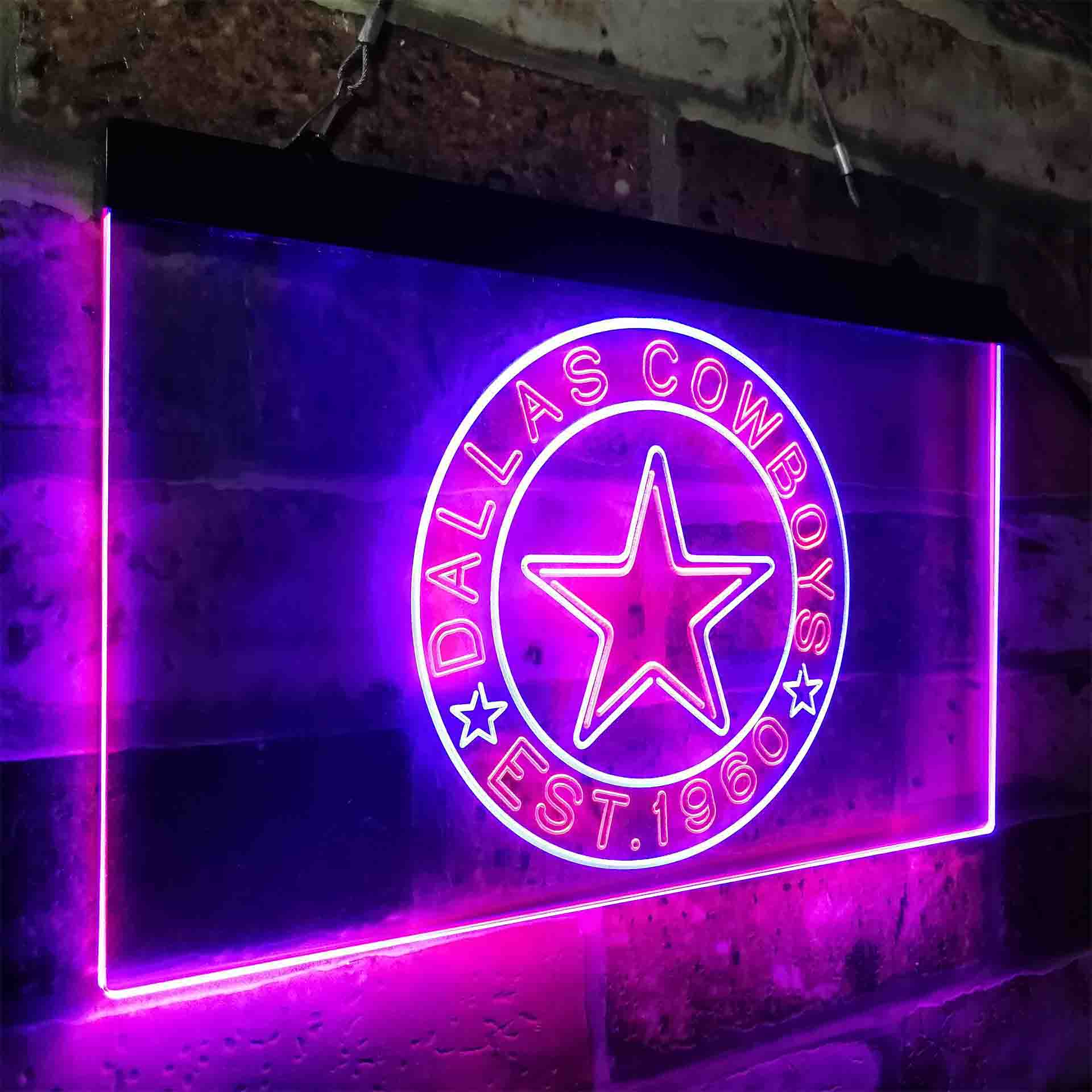 Personalized Dallas Cowboys Neon-Like LED Sign - ProLedSign