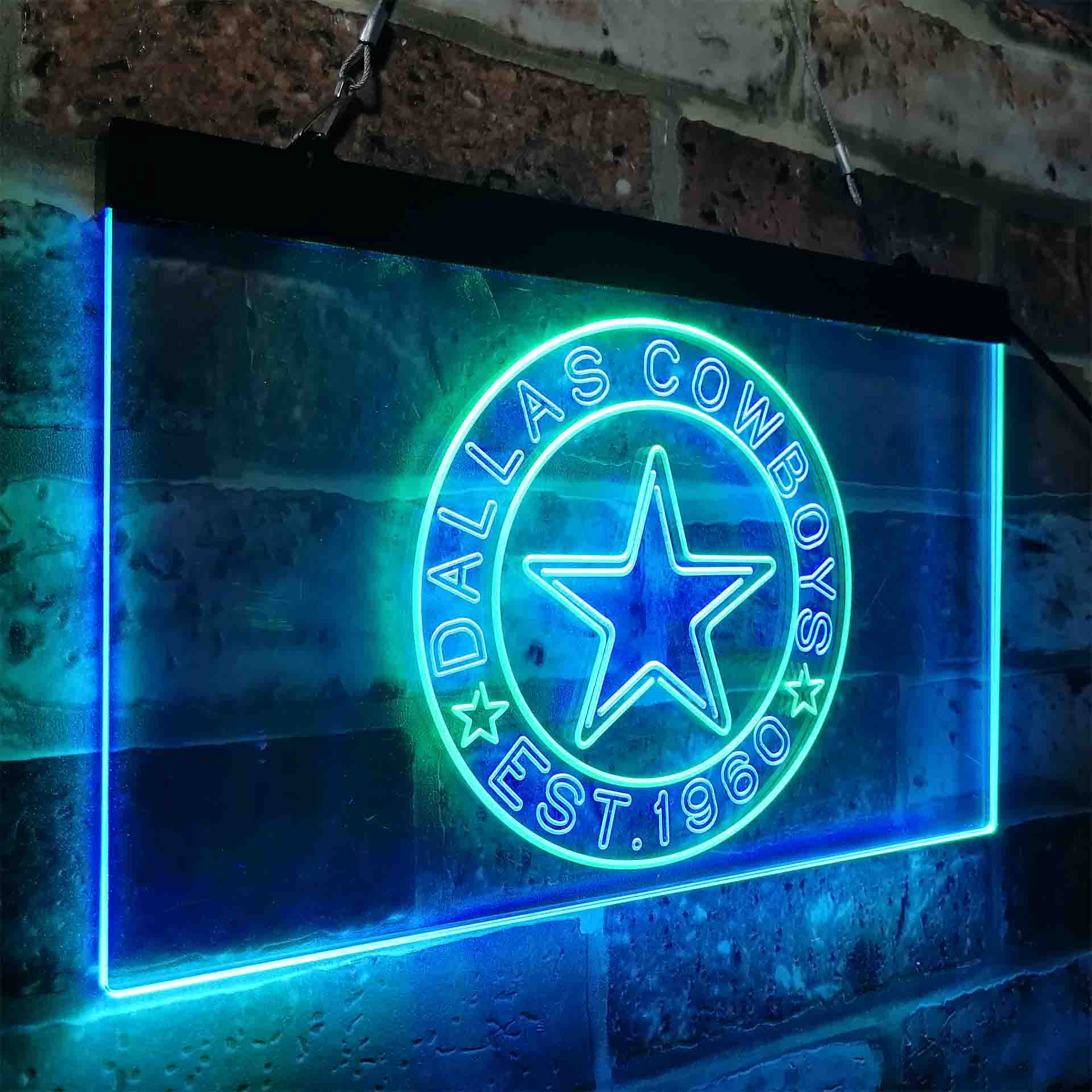 Personalized Dallas Cowboys Neon-Like LED Sign - ProLedSign