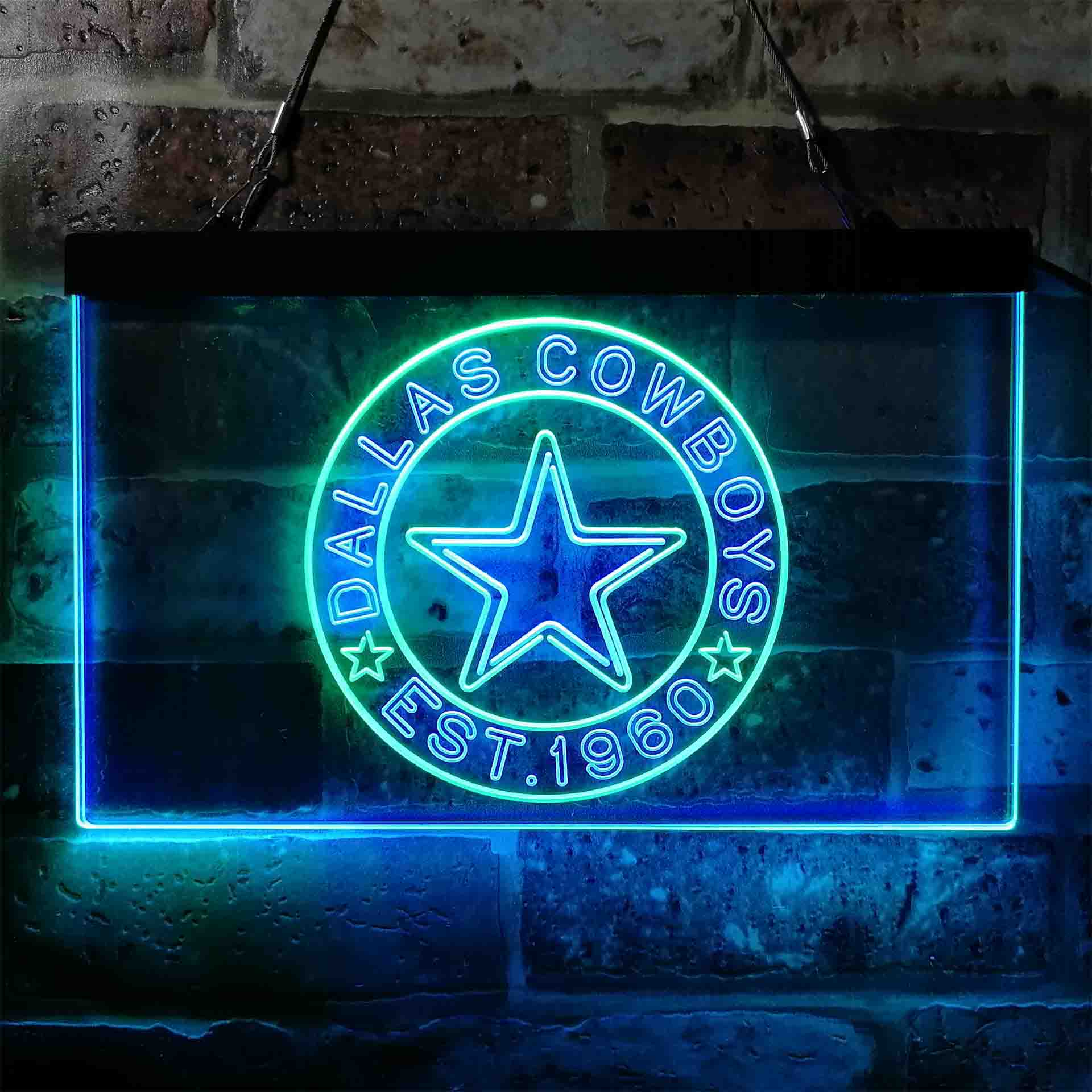 Personalized Dallas Cowboys Neon-Like LED Sign - ProLedSign