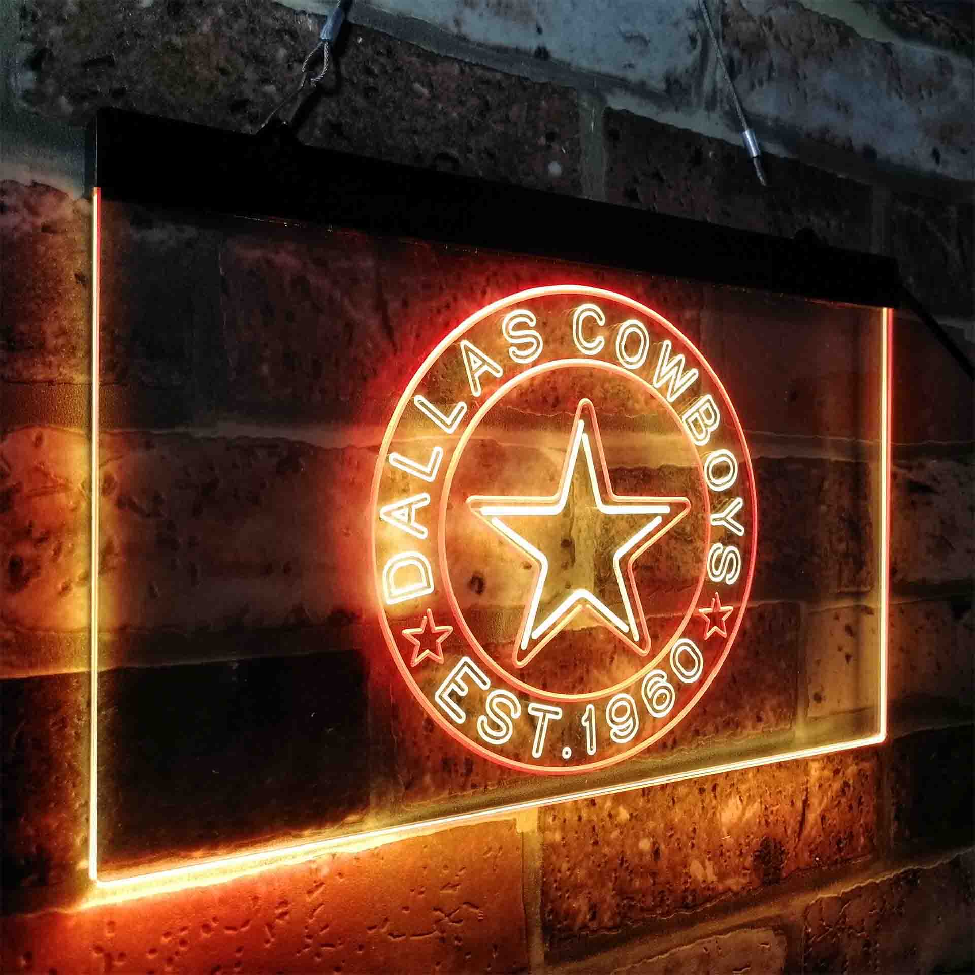 Personalized Dallas Cowboys Neon-Like LED Sign - ProLedSign