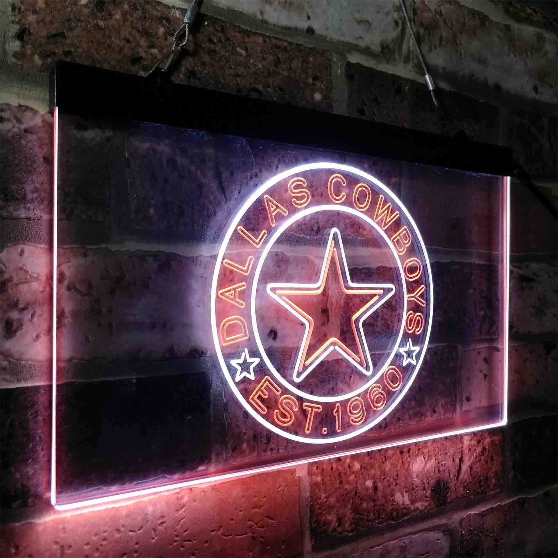 Personalized Dallas Cowboys Neon-Like LED Sign - ProLedSign