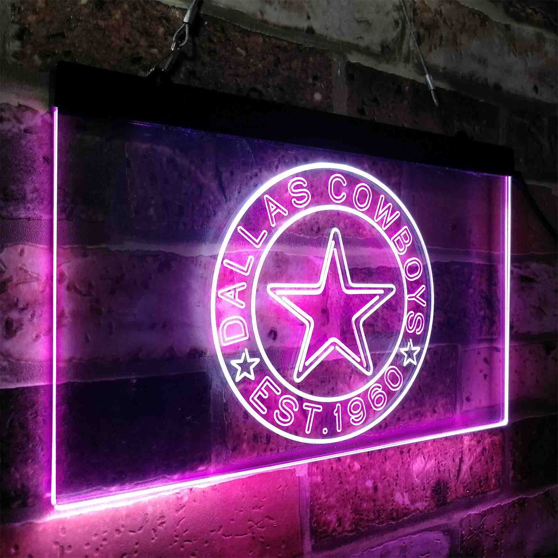 Personalized Dallas Cowboys Neon-Like LED Sign - ProLedSign