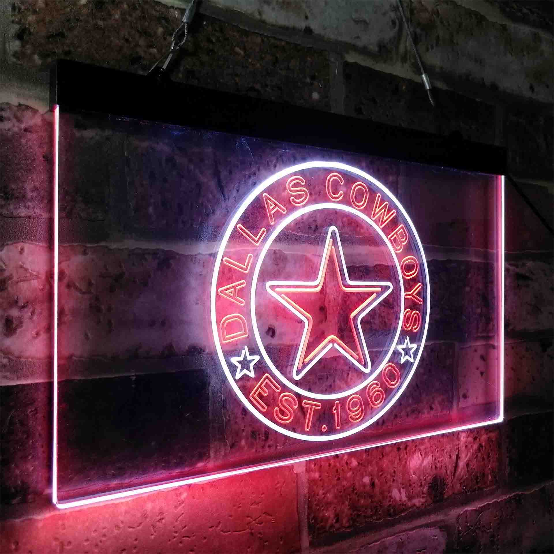 Personalized Dallas Cowboys Neon-Like LED Sign - ProLedSign