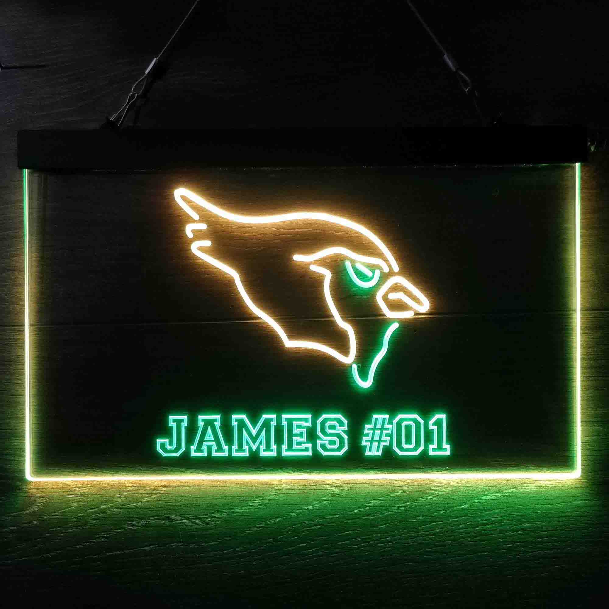 Personalized Arizona Cardinals Team Number Neon-Like LED Light Sign - ProLedSign