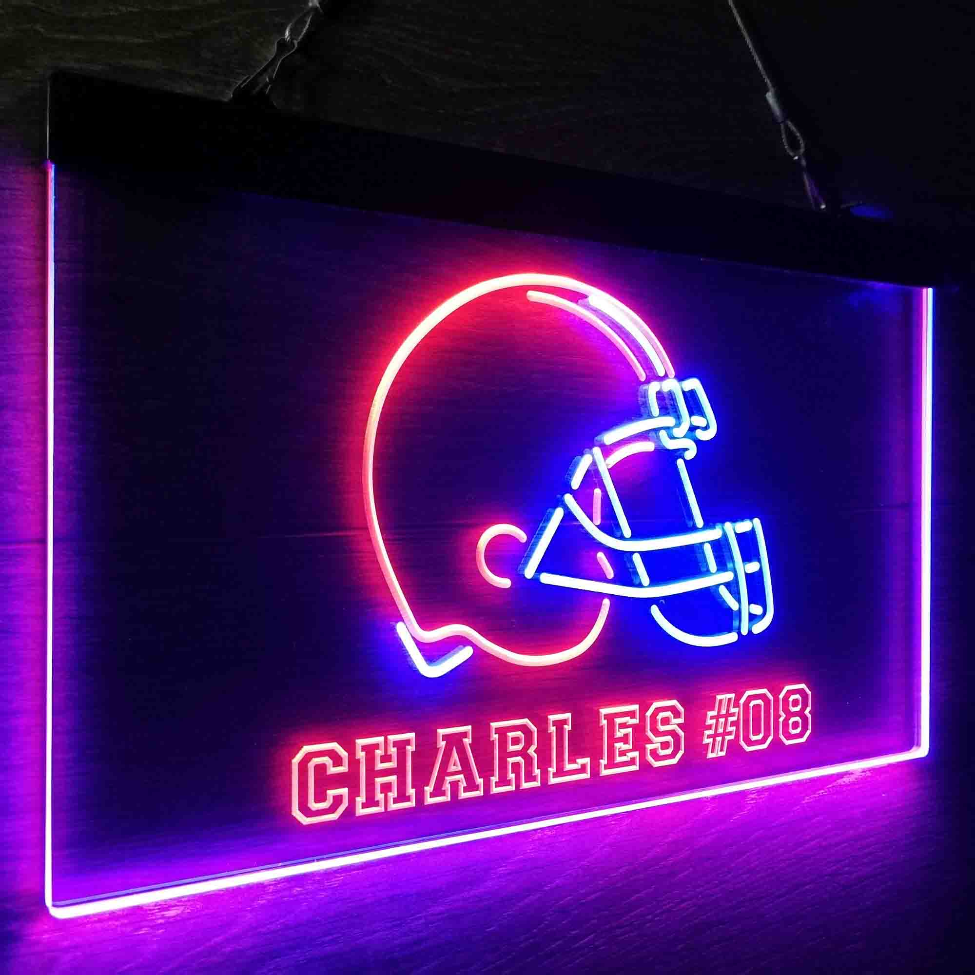 Personalized Cleveland Browns Team Number Neon-Like LED Sign - ProLedSign