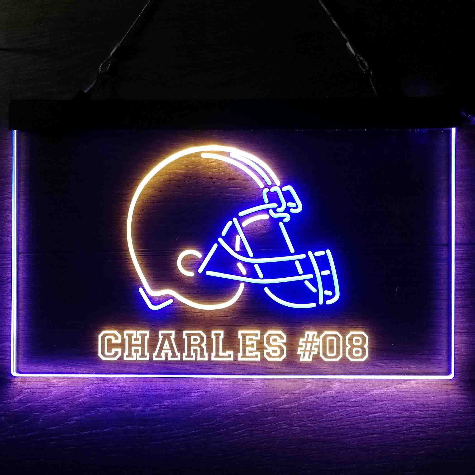 Personalized Cleveland Browns Team Number Neon-Like LED Sign - ProLedSign