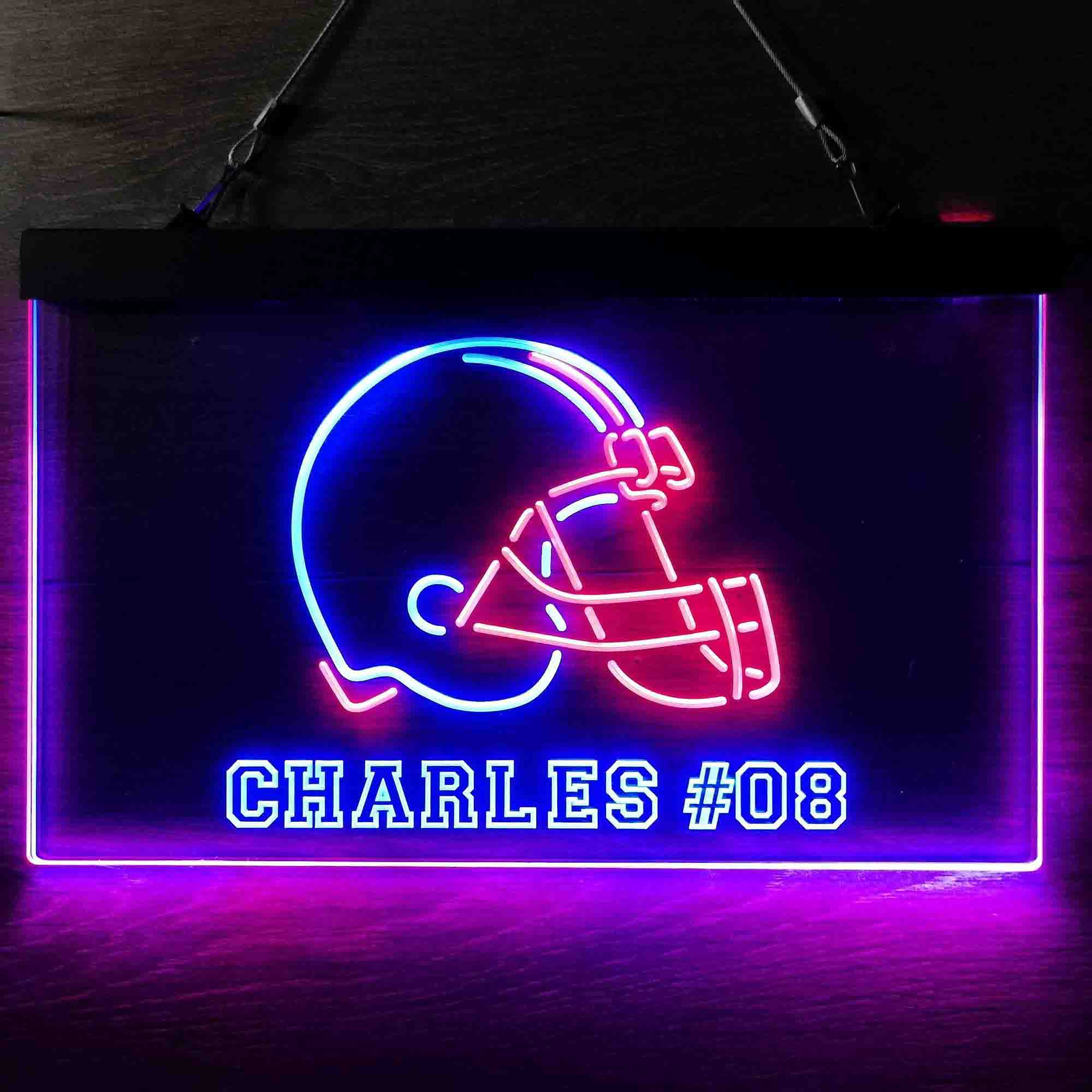 Personalized Cleveland Browns Team Number Neon-Like LED Sign - ProLedSign