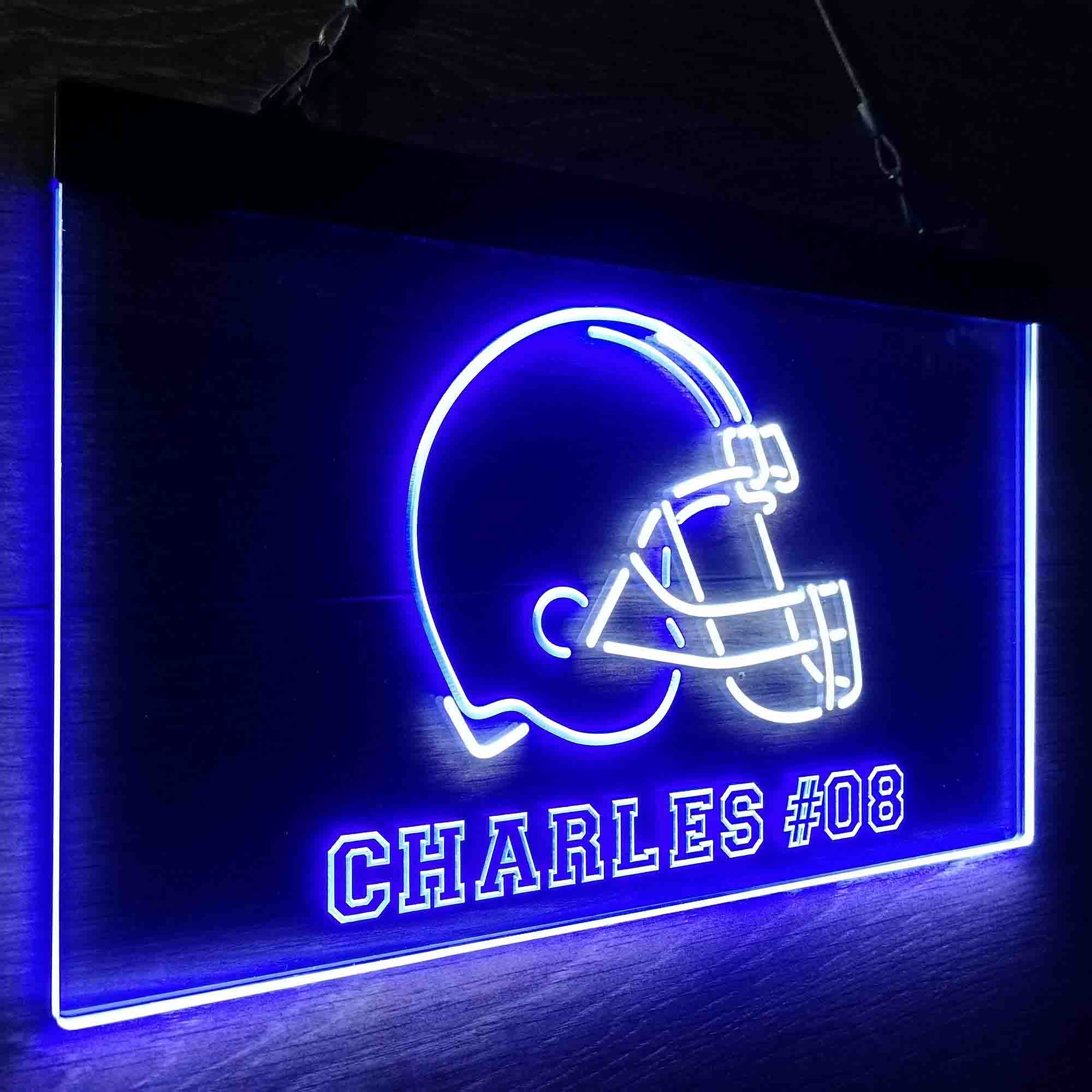 Personalized Cleveland Browns Team Number Neon-Like LED Sign - ProLedSign