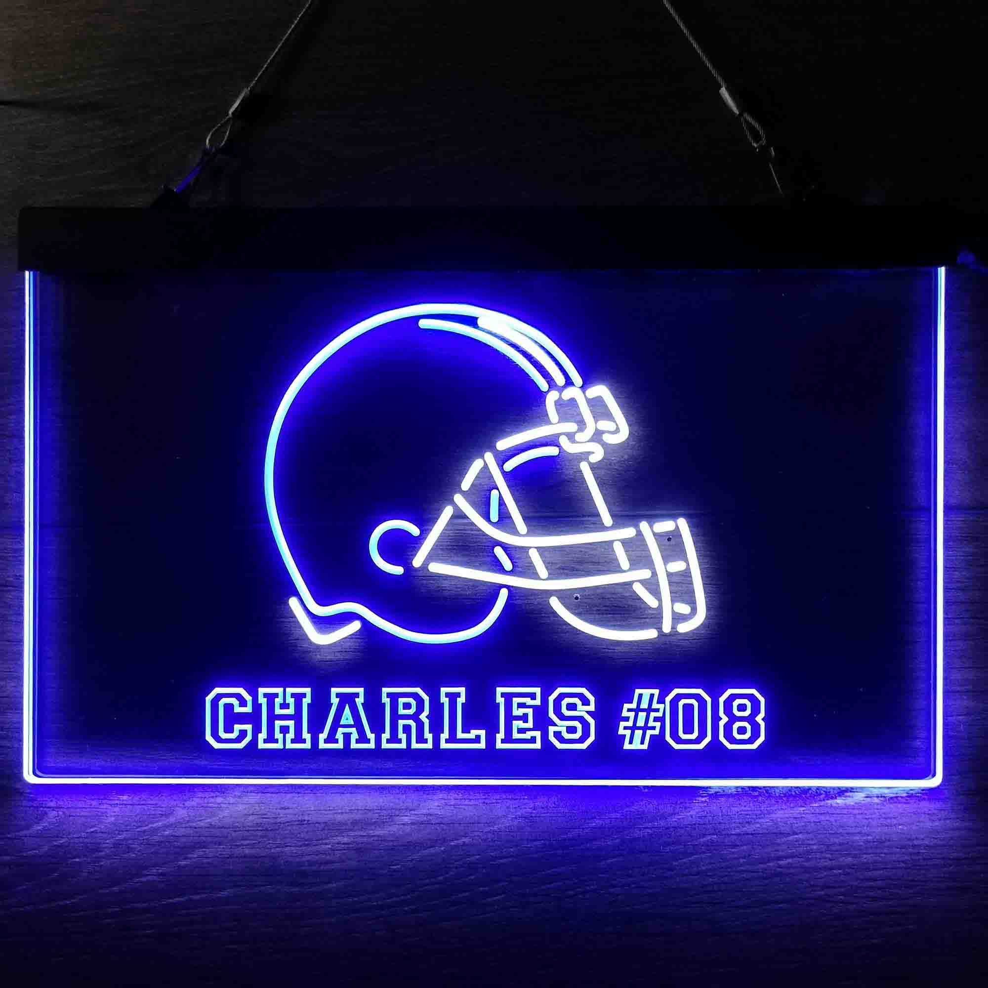 Personalized Cleveland Browns Team Number Neon-Like LED Sign - ProLedSign