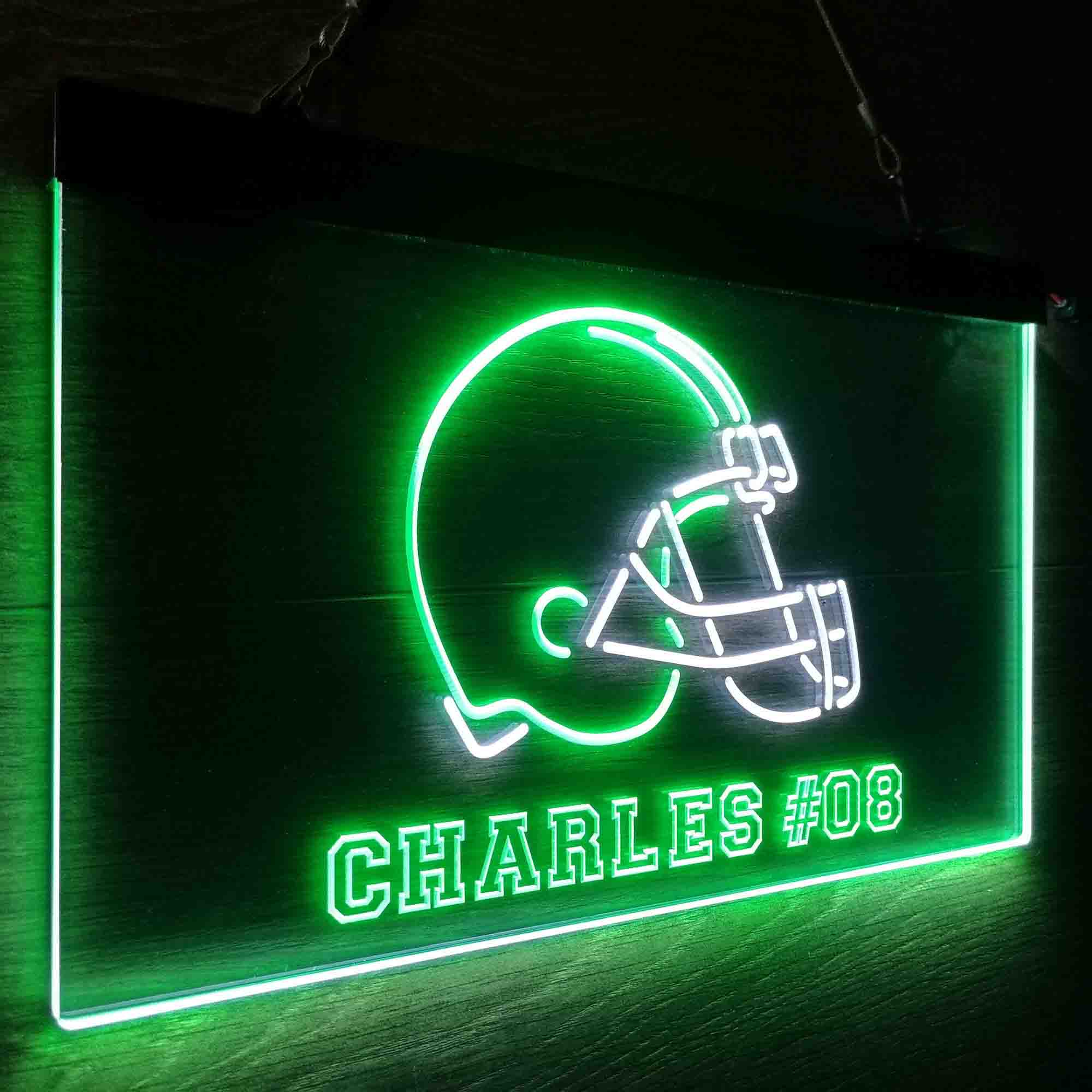 Personalized Cleveland Browns Team Number Neon-Like LED Sign - ProLedSign