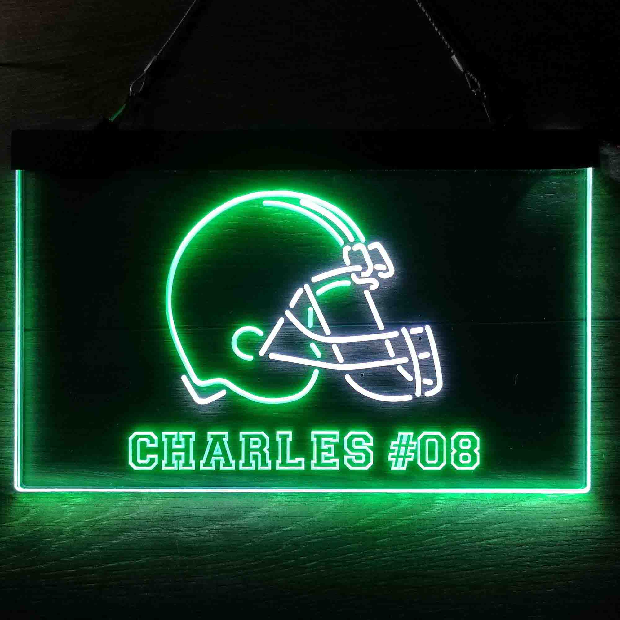 Personalized Cleveland Browns Team Number Neon-Like LED Sign - ProLedSign