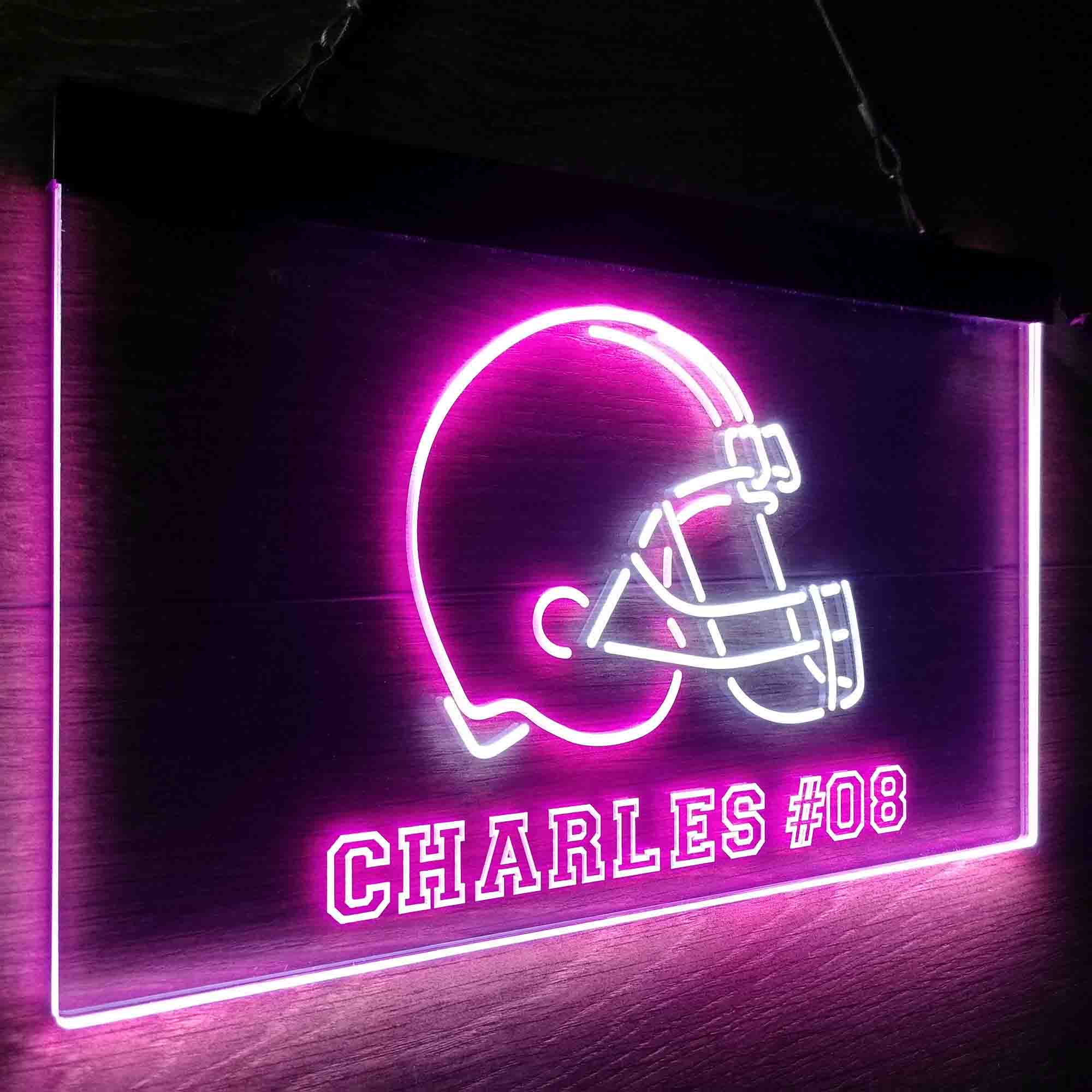 Personalized Cleveland Browns Team Number Neon-Like LED Sign - ProLedSign