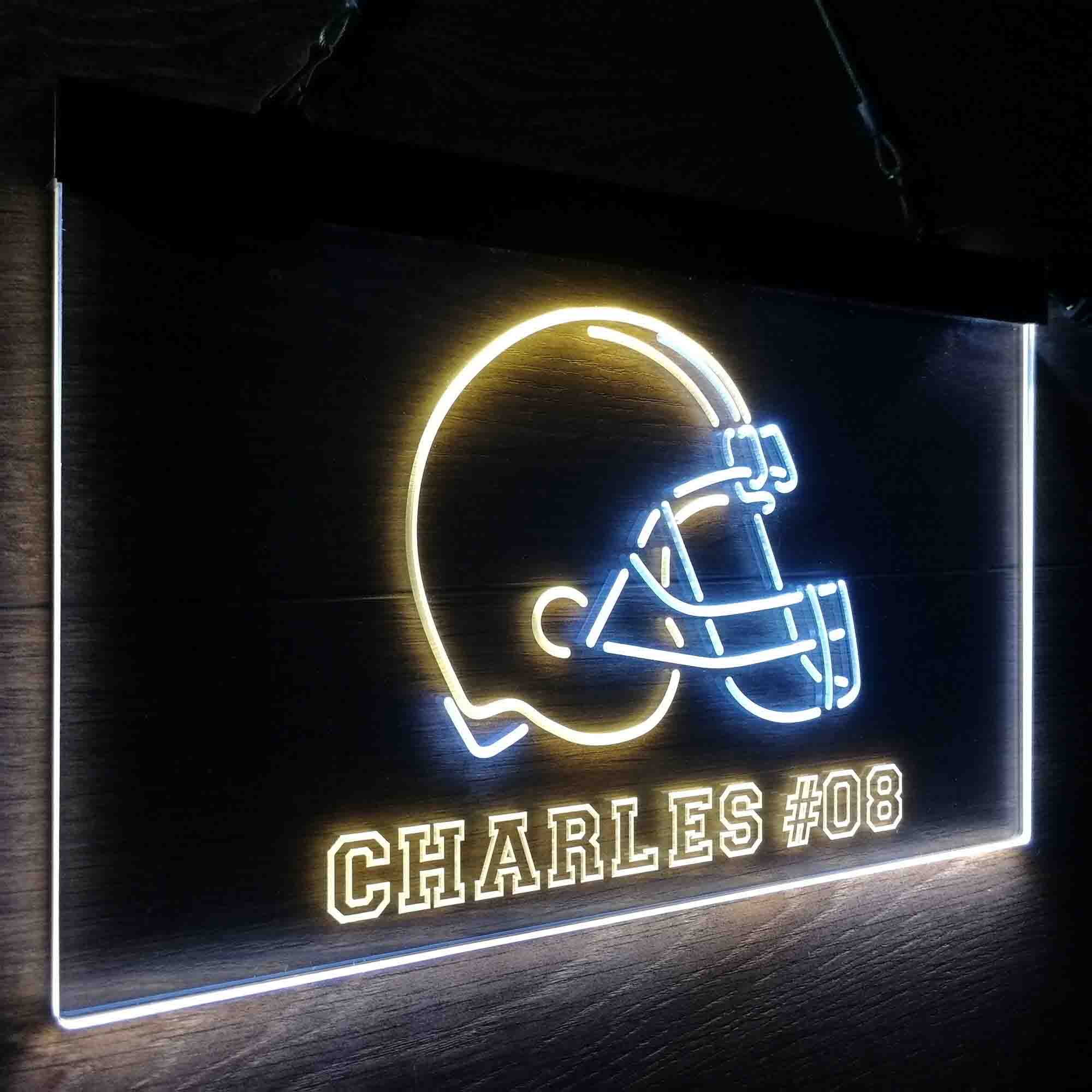 Personalized Cleveland Browns Team Number Neon-Like LED Sign - ProLedSign