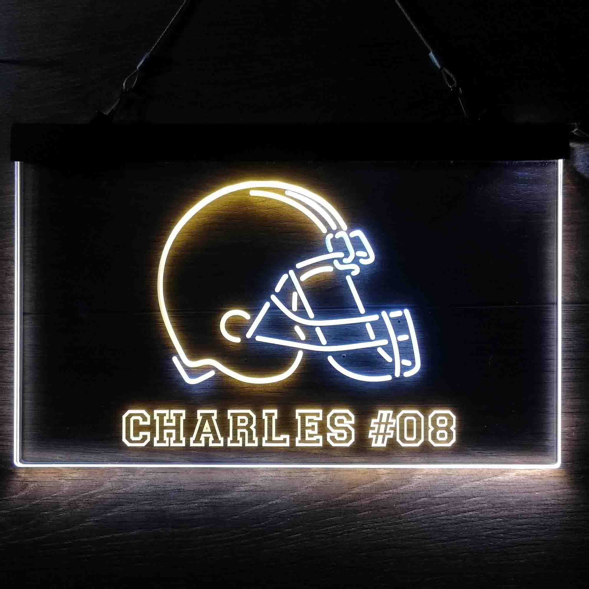 Personalized Cleveland Browns Team Number Neon-Like LED Sign - ProLedSign