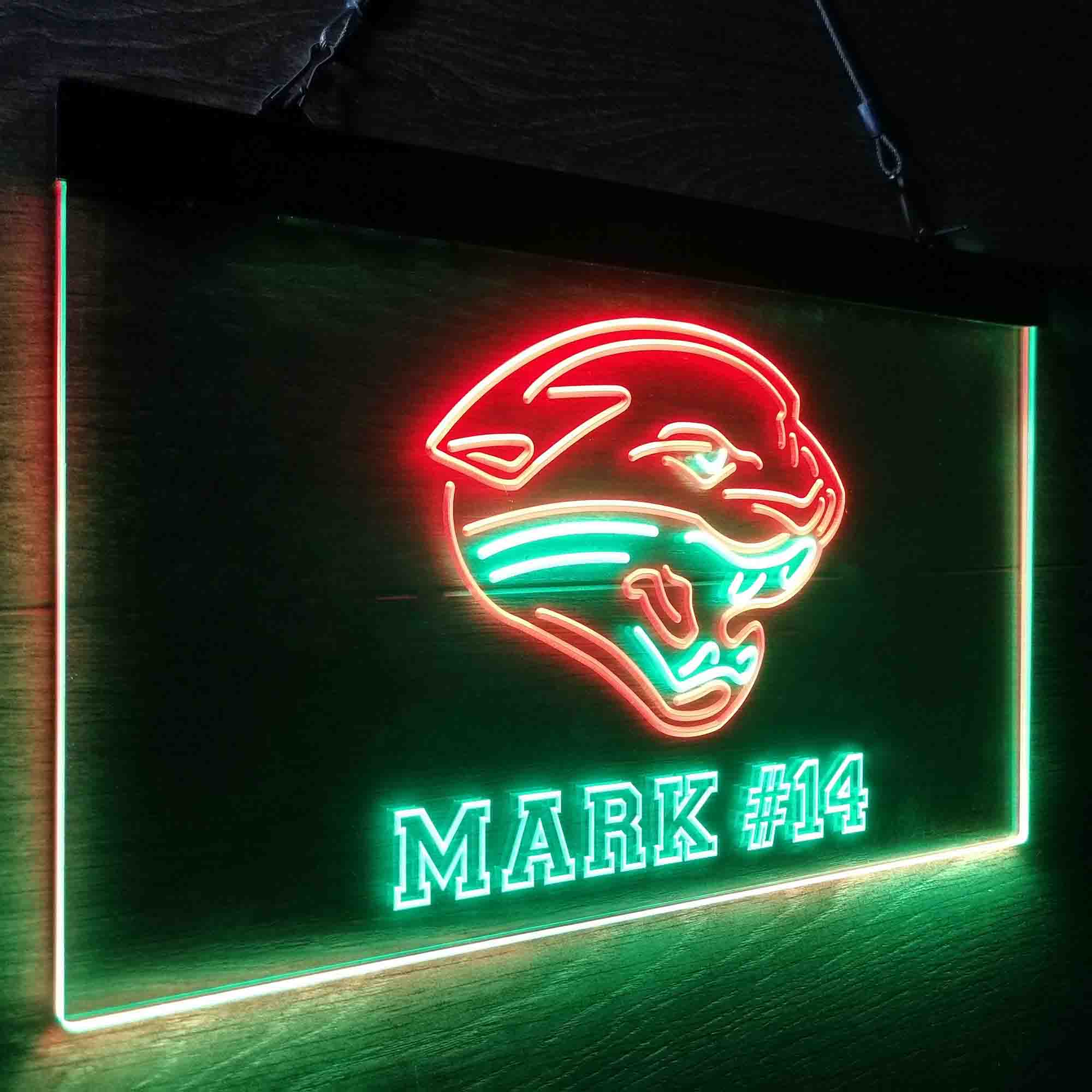 Personalized Jacksonville Jaguars Team Number Neon-Like LED Sign - ProLedSign