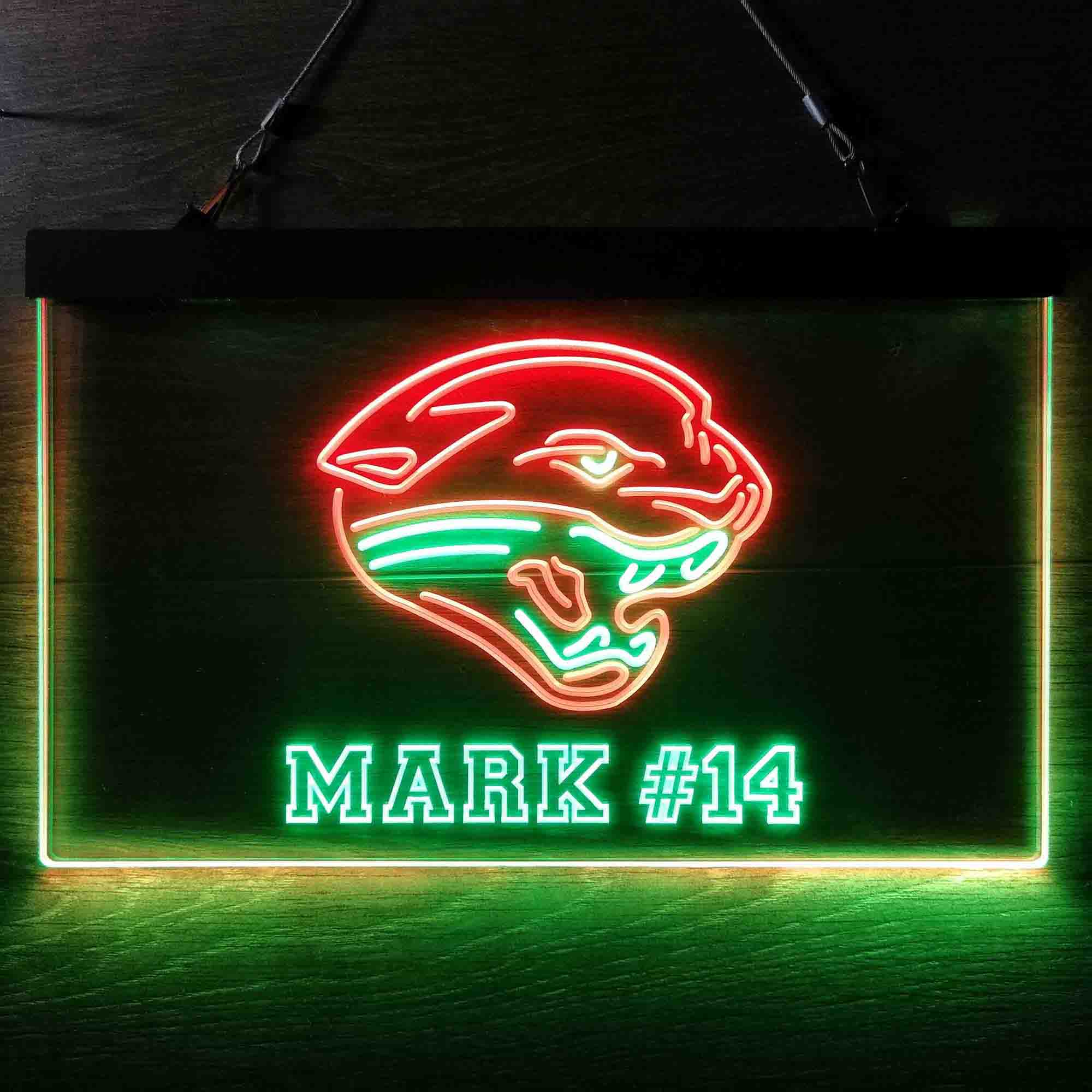 Personalized Jacksonville Jaguars Team Number Neon-Like LED Sign - ProLedSign