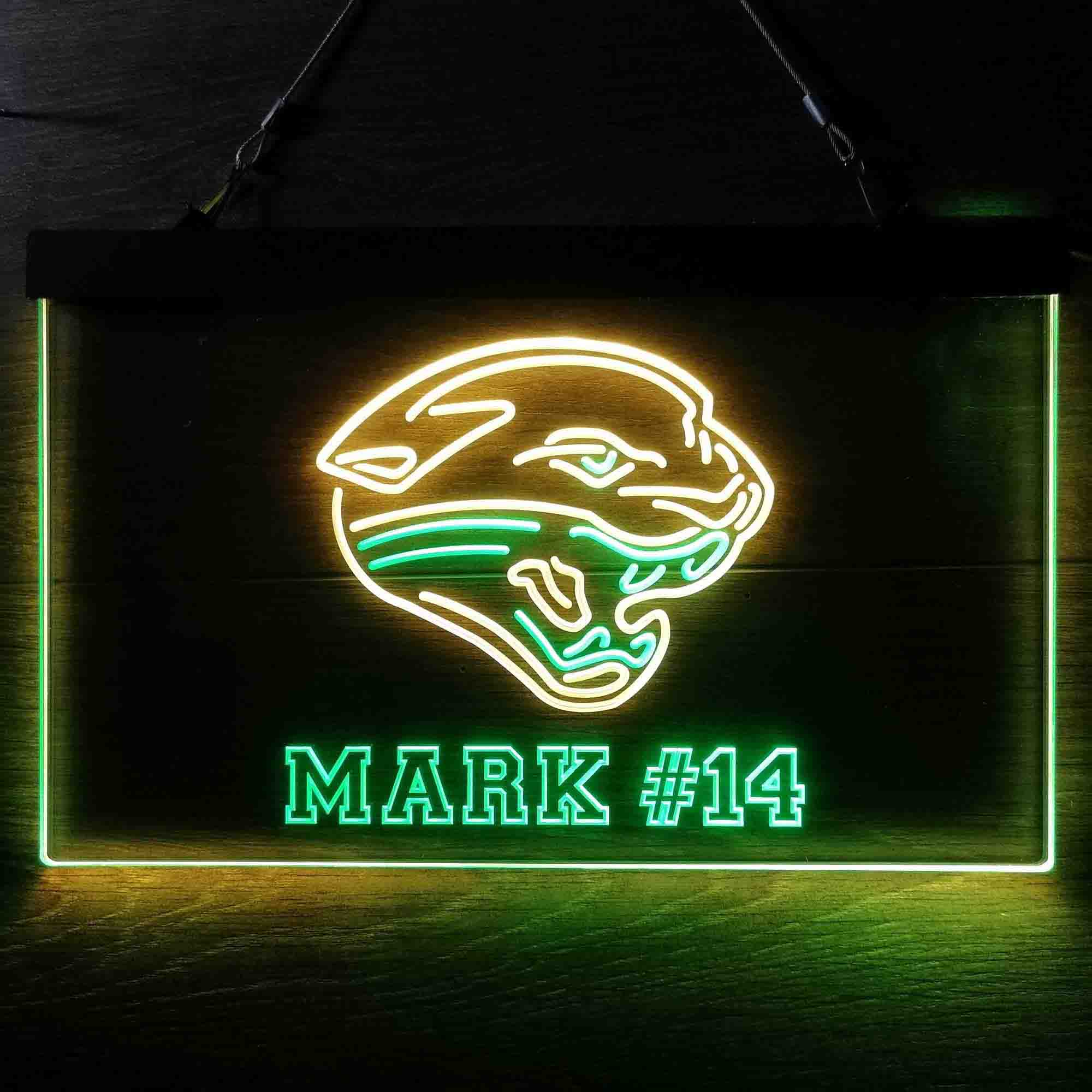 Personalized Jacksonville Jaguars Team Number Neon-Like LED Sign - ProLedSign