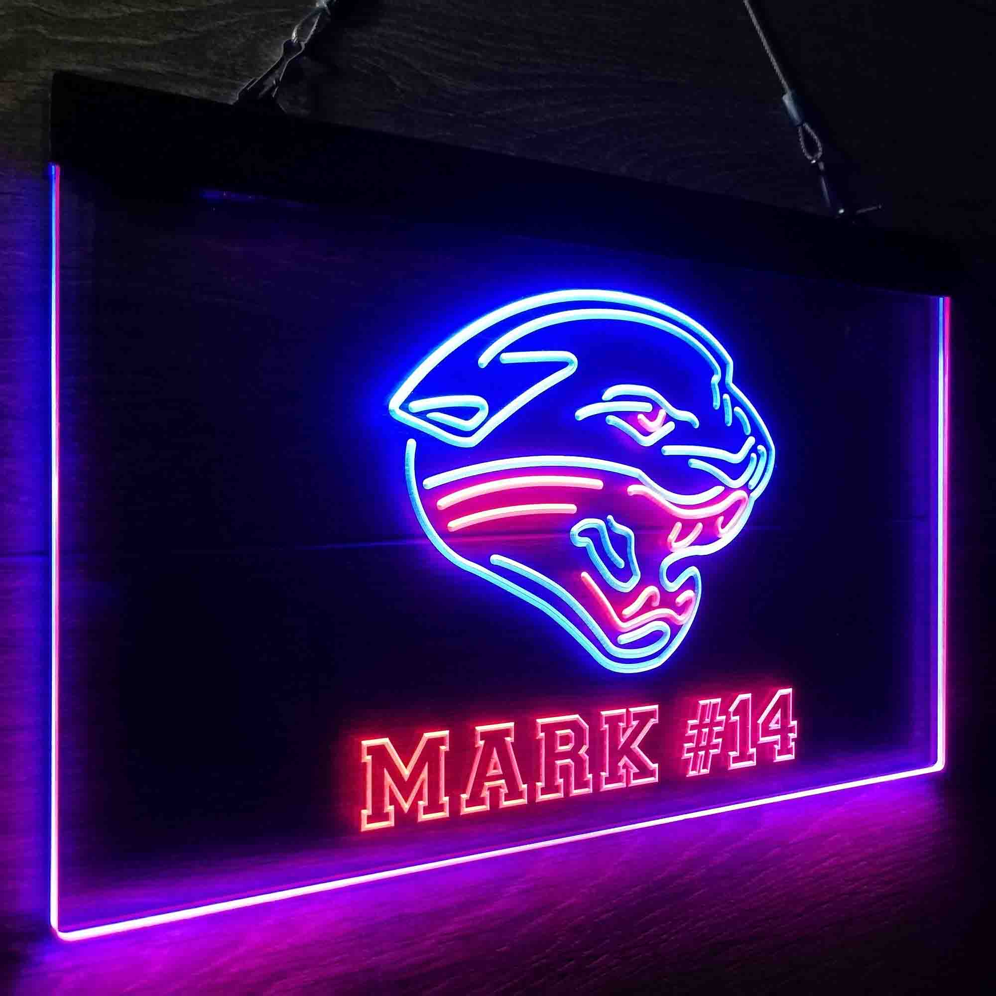 Personalized Jacksonville Jaguars Team Number Neon-Like LED Sign - ProLedSign