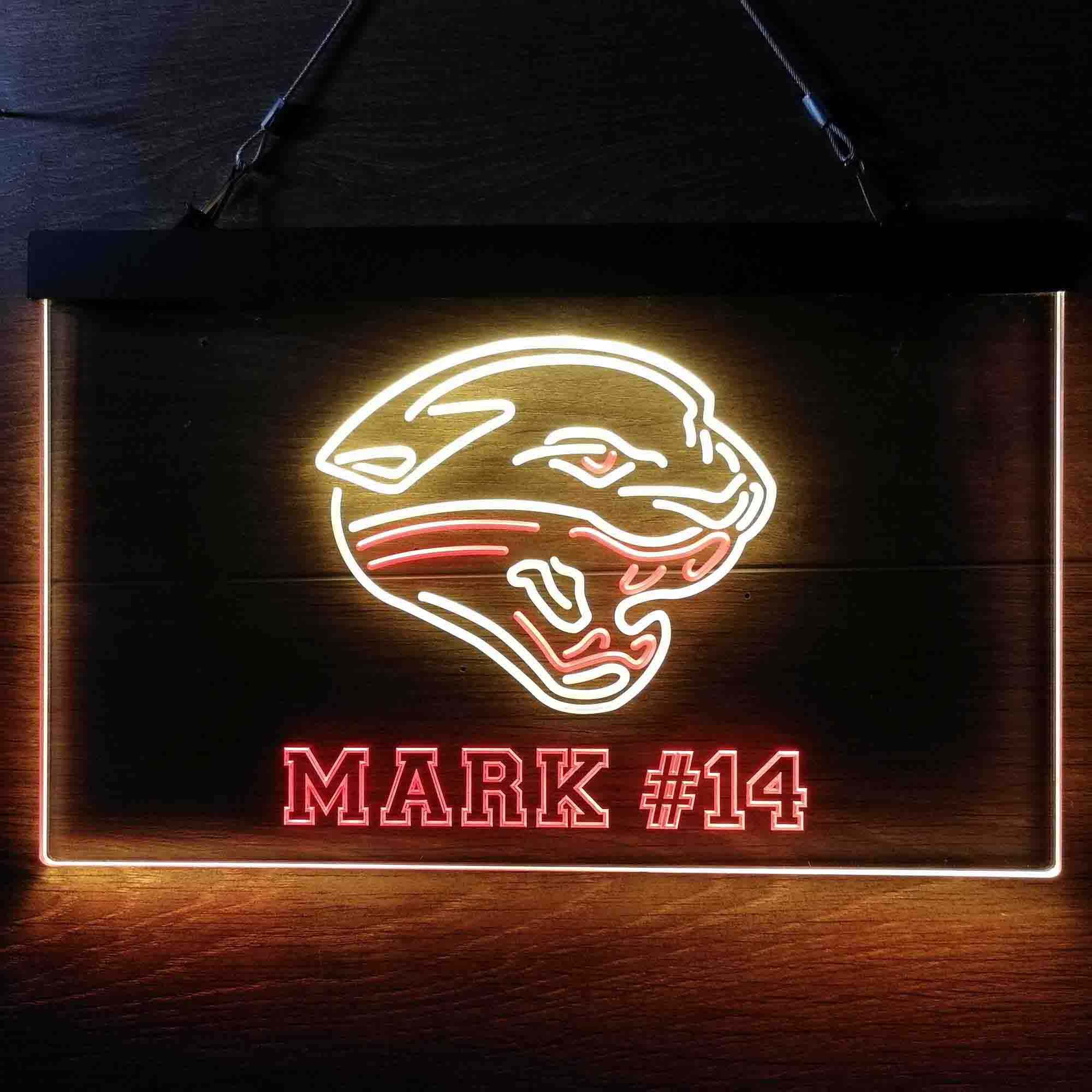 Personalized Jacksonville Jaguars Team Number Neon-Like LED Sign - ProLedSign