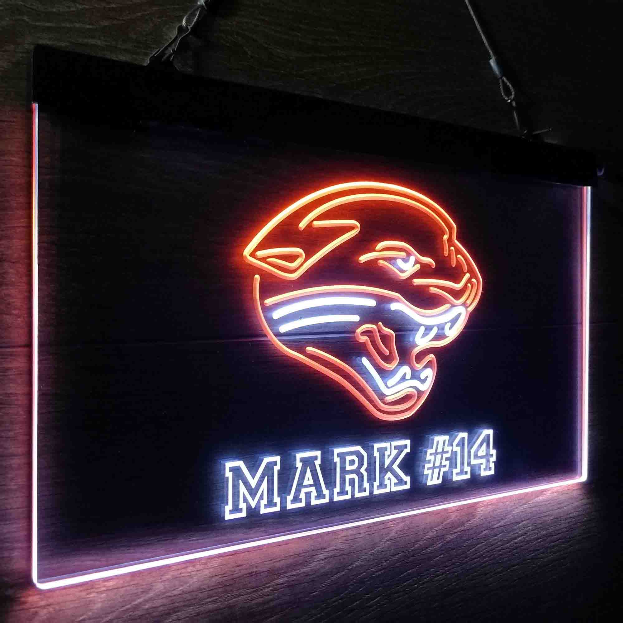 Personalized Jacksonville Jaguars Team Number Neon-Like LED Sign - ProLedSign