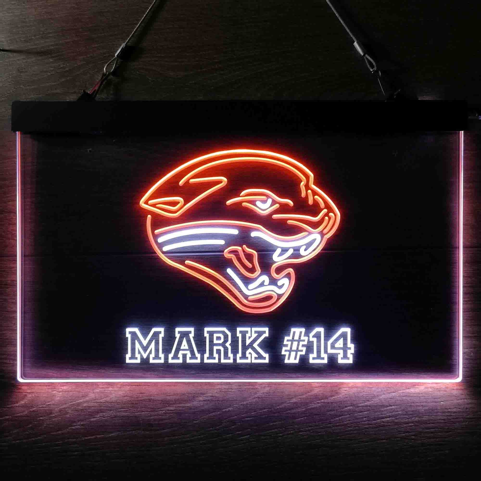 Personalized Jacksonville Jaguars Team Number Neon-Like LED Sign - ProLedSign