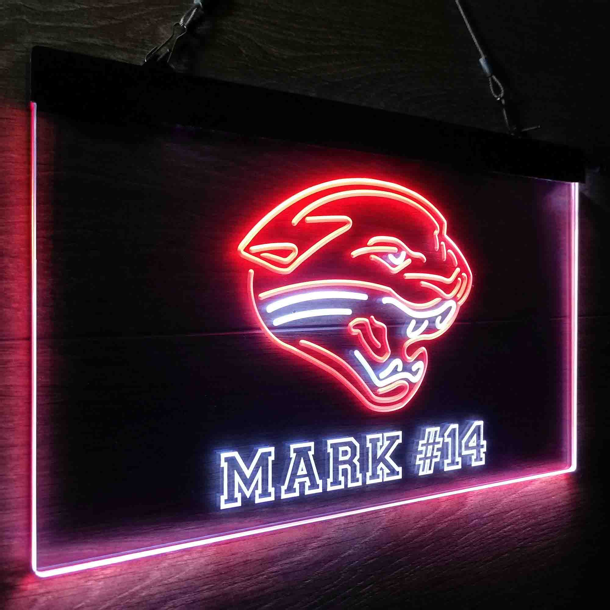 Personalized Jacksonville Jaguars Team Number Neon-Like LED Sign - ProLedSign