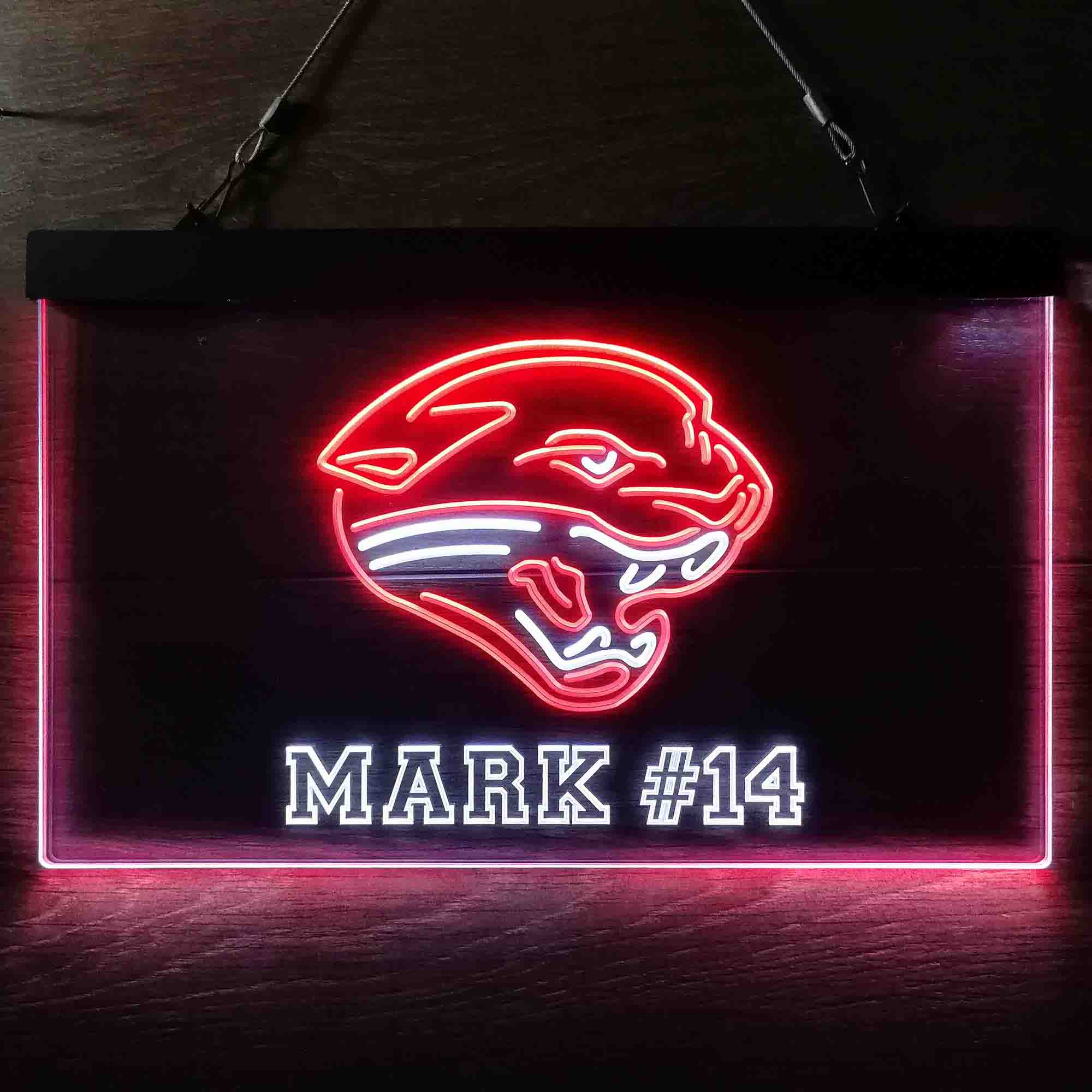 Personalized Jacksonville Jaguars Team Number Neon-Like LED Sign - ProLedSign