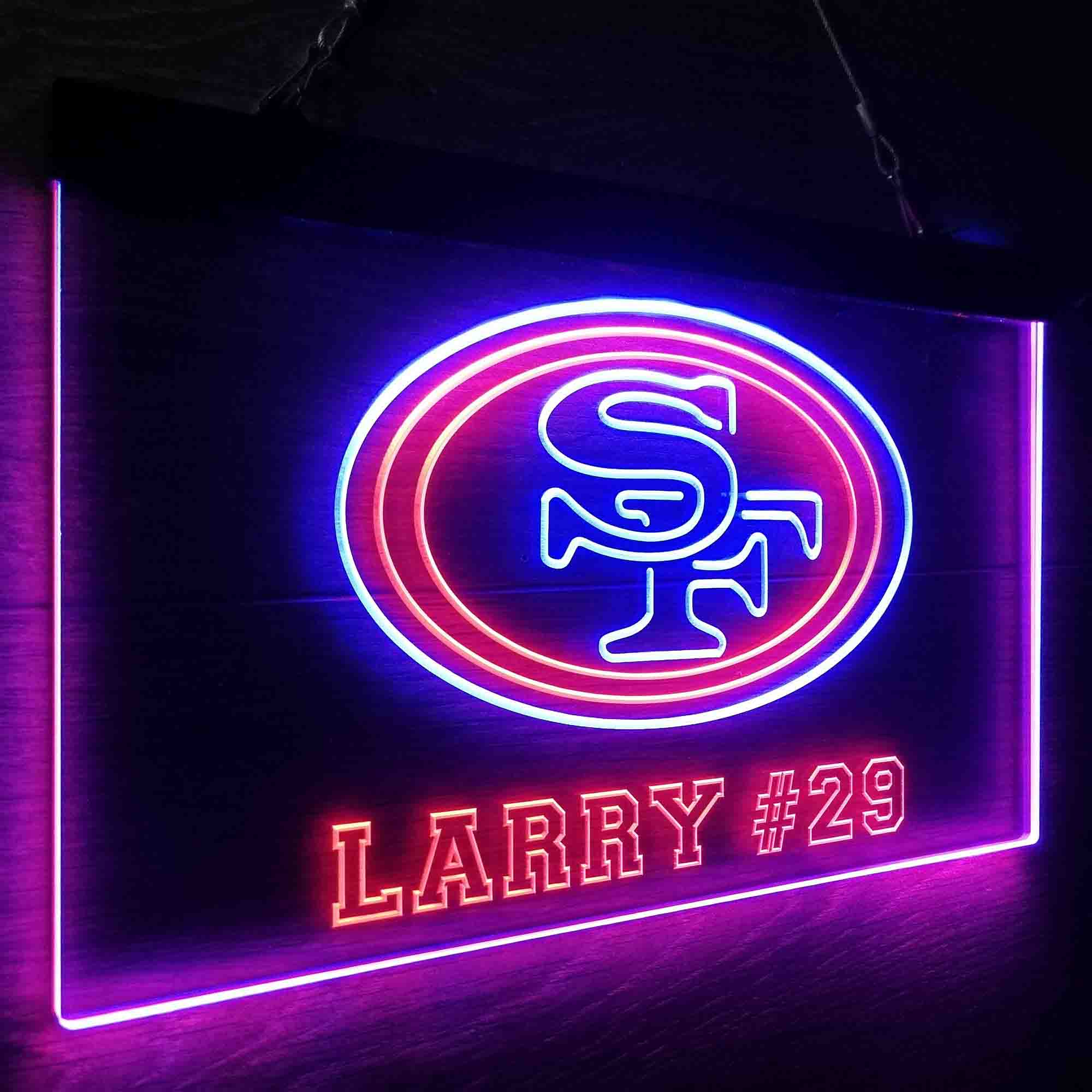 Personalized San Francisco 49ers Team Number Neon-Like LED Light Sign - led lab cave