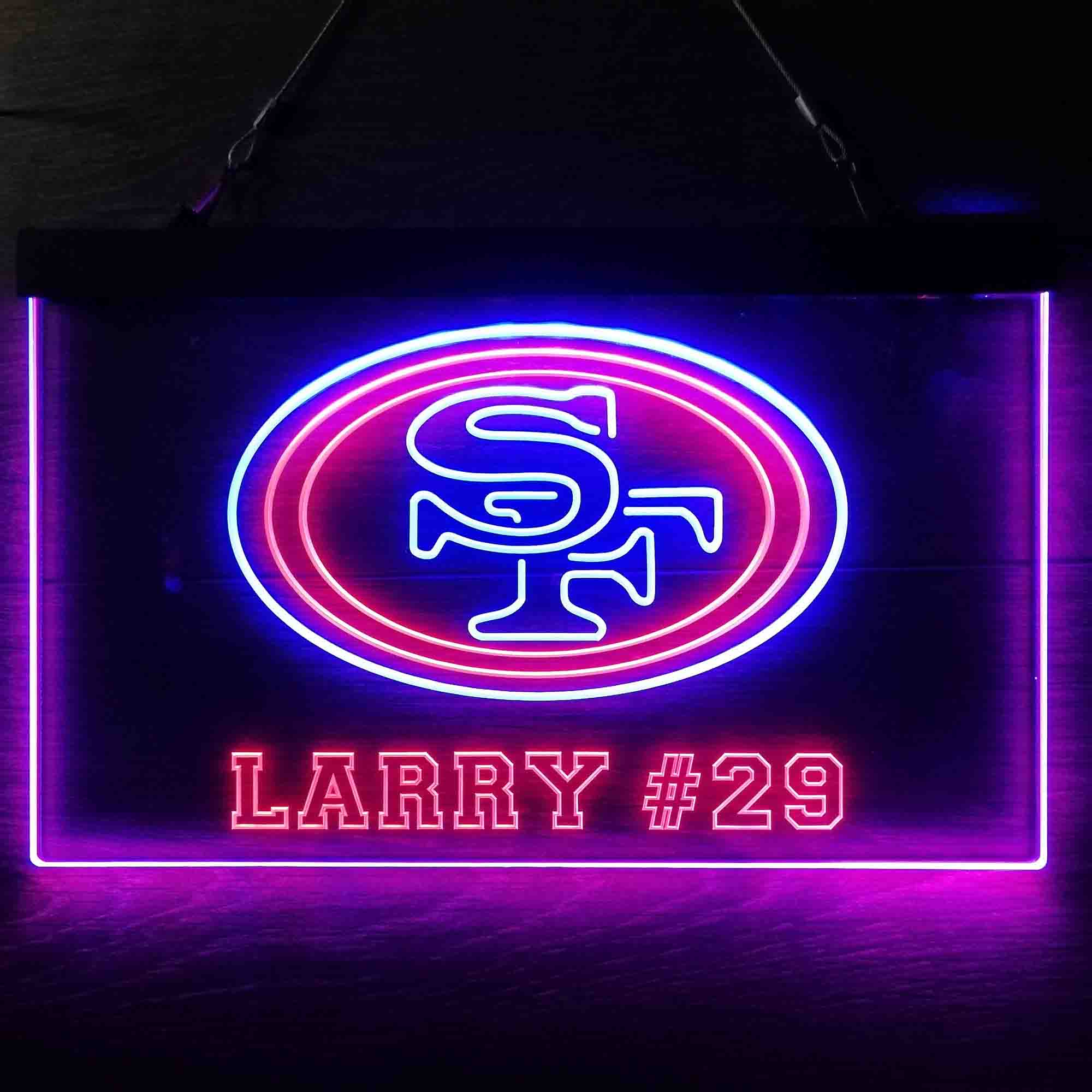 Personalized San Francisco 49ers Team Number Neon-Like LED Light Sign - led lab cave