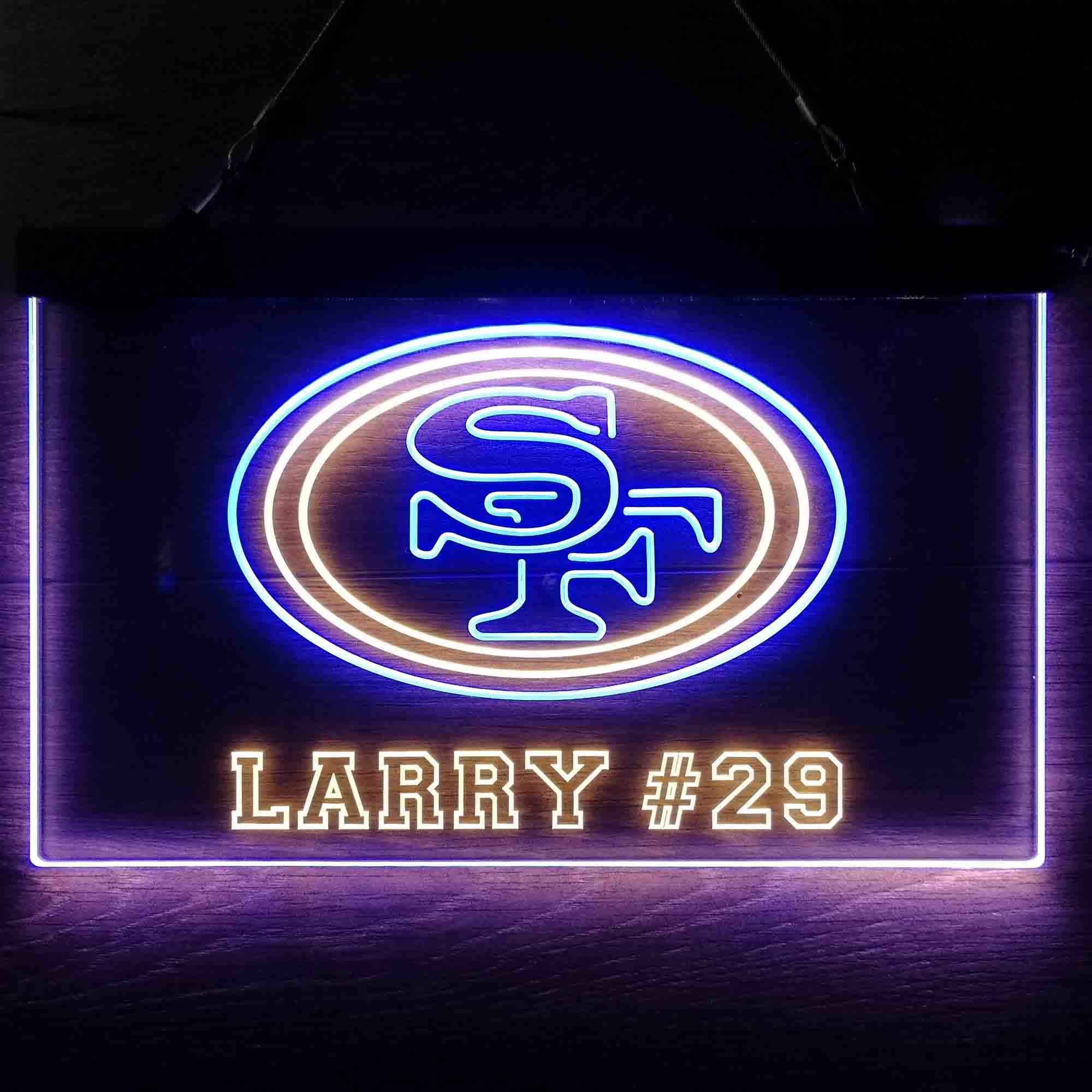 Personalized San Francisco 49ers Team Number Neon-Like LED Light Sign - led lab cave