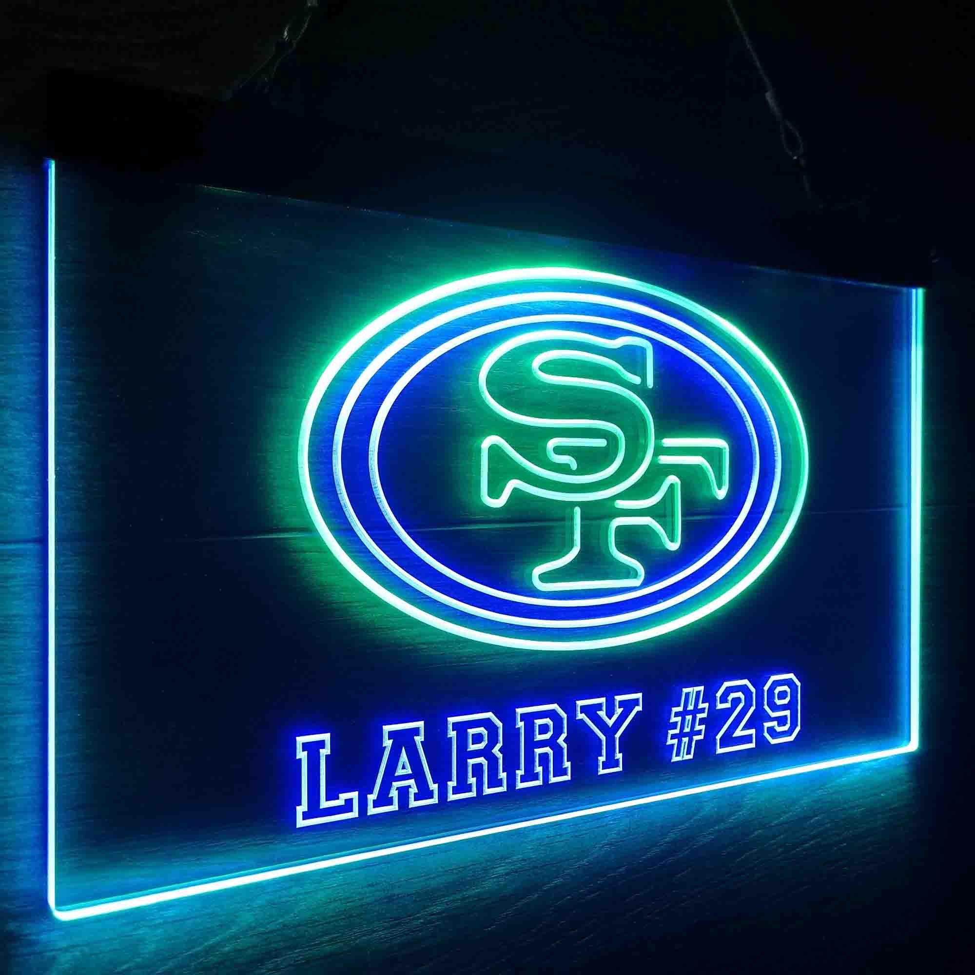 Personalized San Francisco 49ers Team Number Neon-Like LED Light Sign - led lab cave