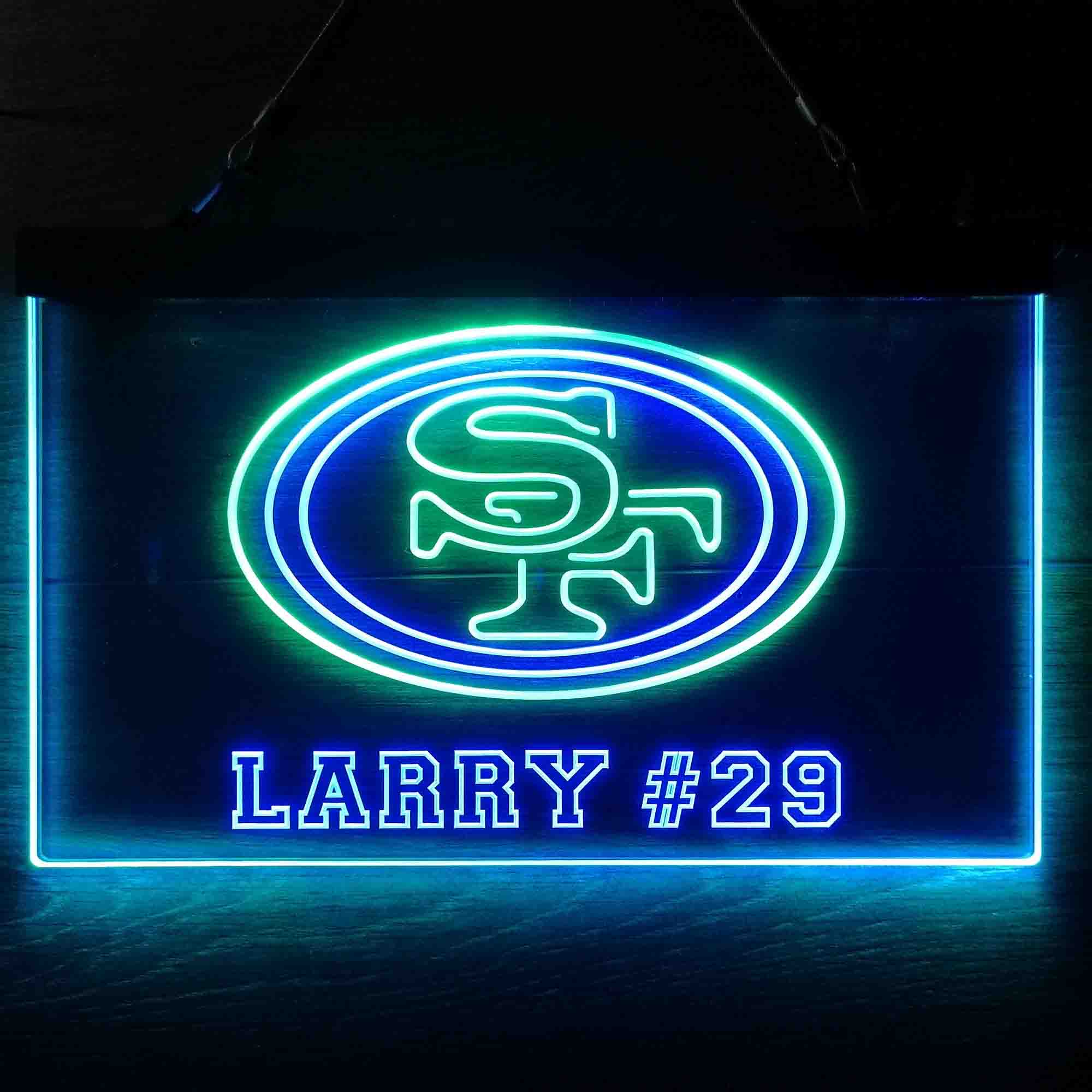 Personalized San Francisco 49ers Team Number Neon-Like LED Light Sign - led lab cave