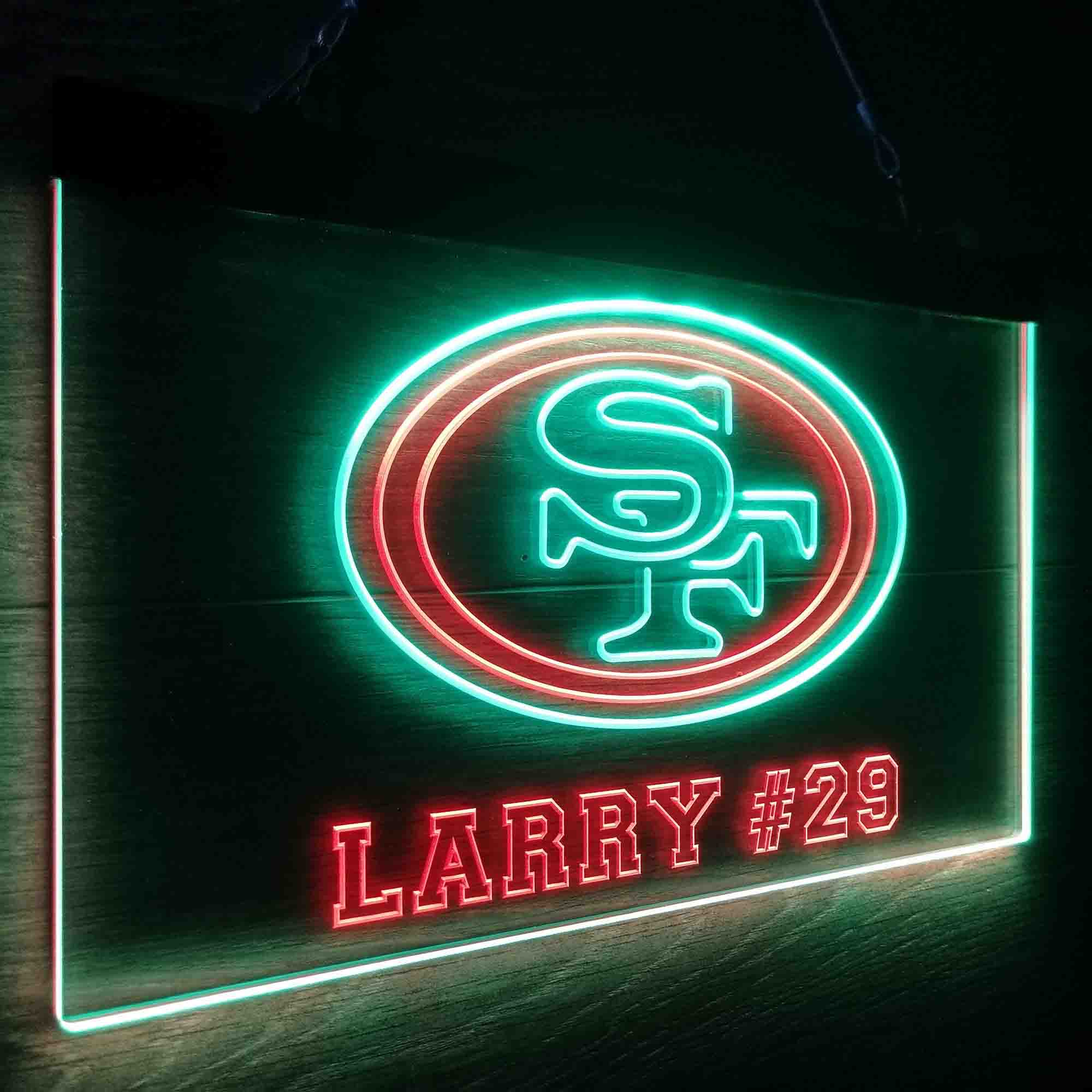 Personalized San Francisco 49ers Team Number Neon-Like LED Light Sign - led lab cave