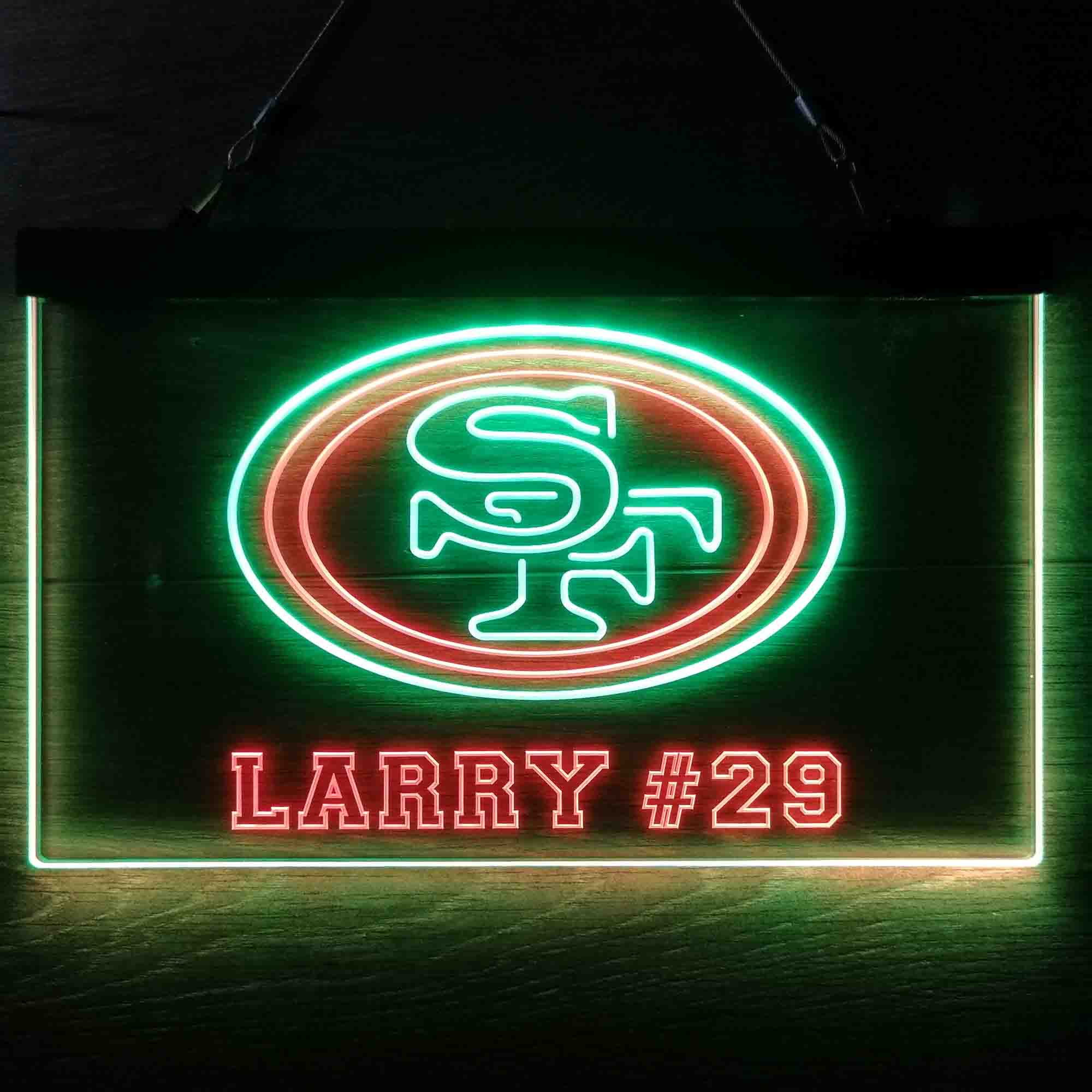 Personalized San Francisco 49ers Team Number Neon-Like LED Light Sign - led lab cave