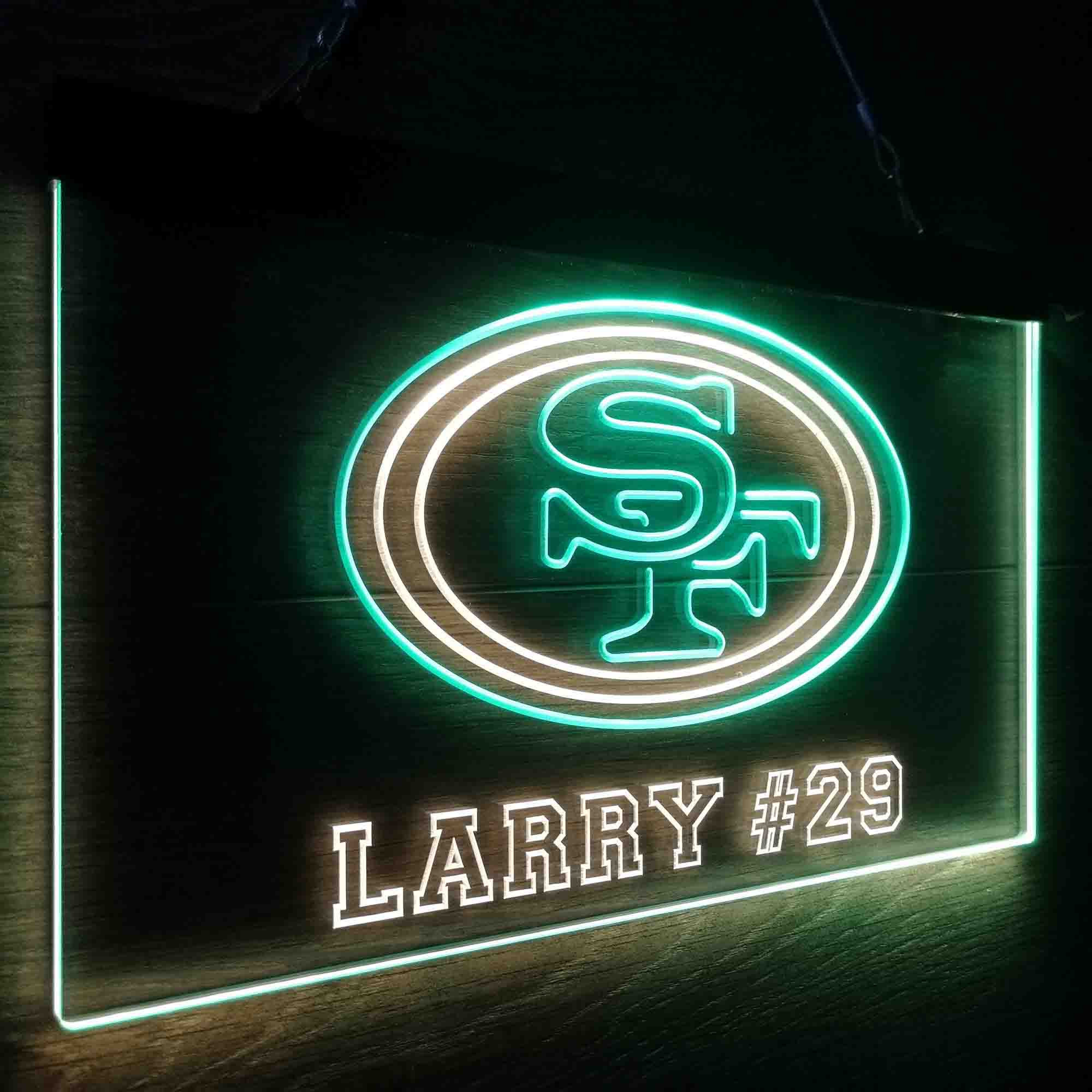 Personalized San Francisco 49ers Team Number Neon-Like LED Light Sign - led lab cave