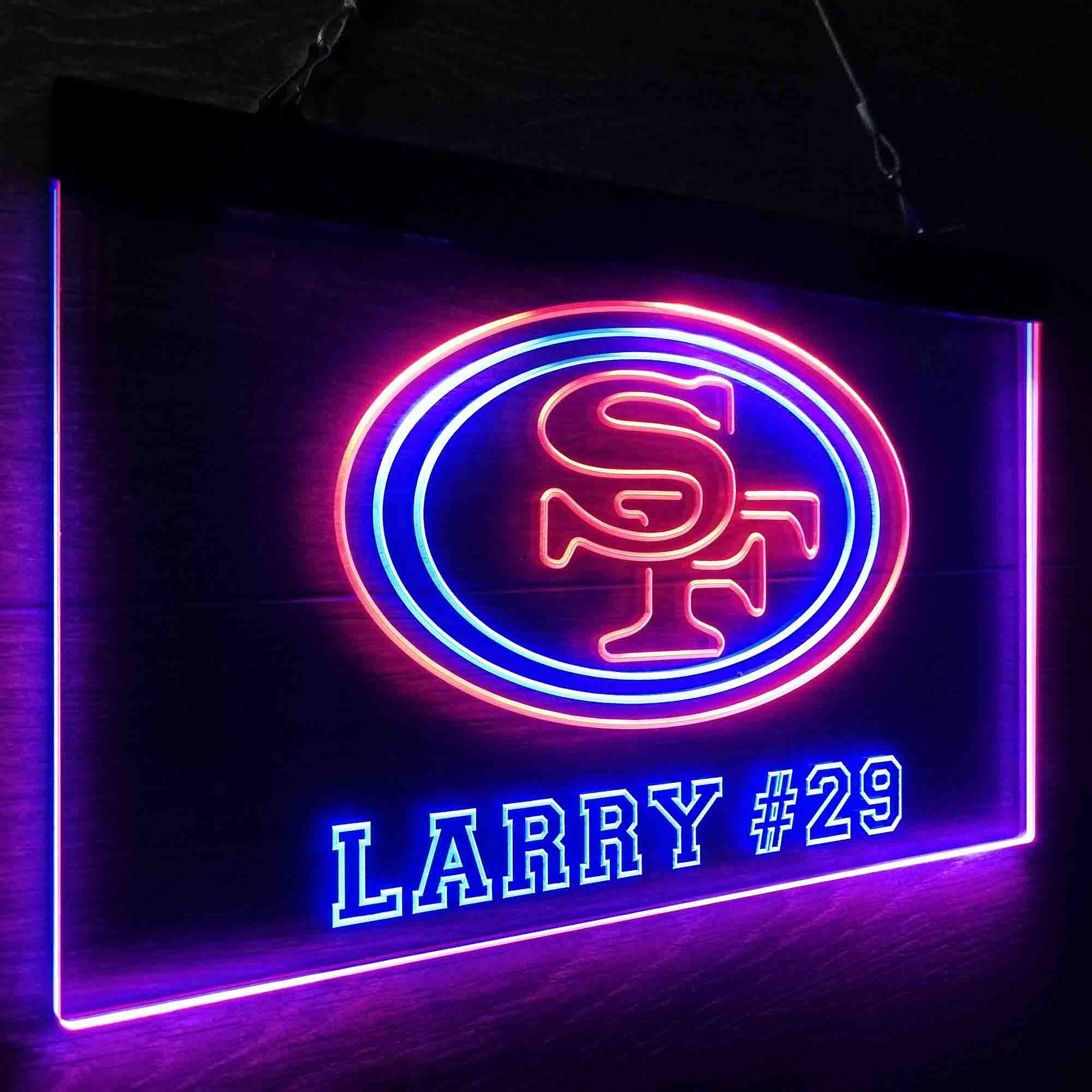 Personalized San Francisco 49ers Team Number Neon-Like LED Light Sign - led lab cave