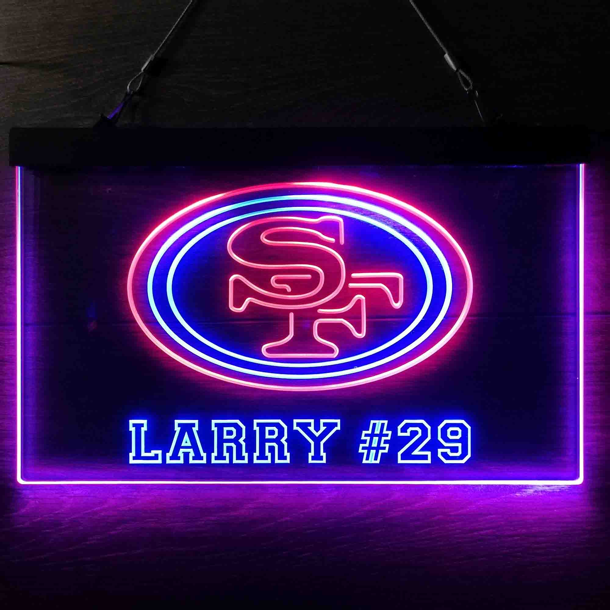 Personalized San Francisco 49ers Team Number Neon-Like LED Light Sign - led lab cave