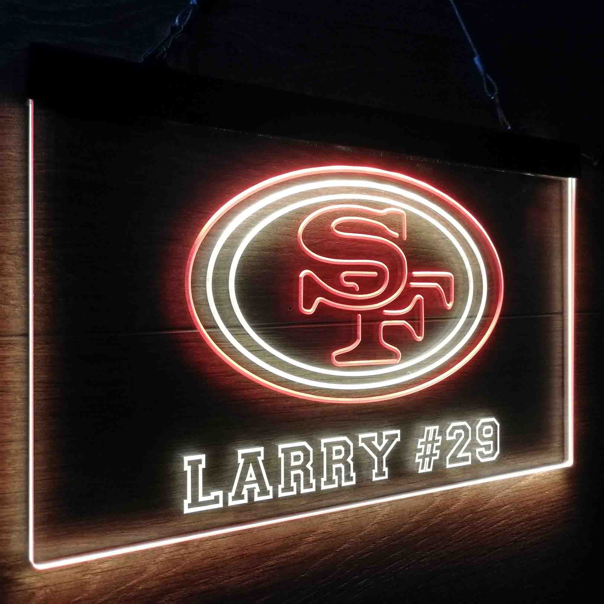 Personalized San Francisco 49ers Team Number Neon-Like LED Light Sign - led lab cave