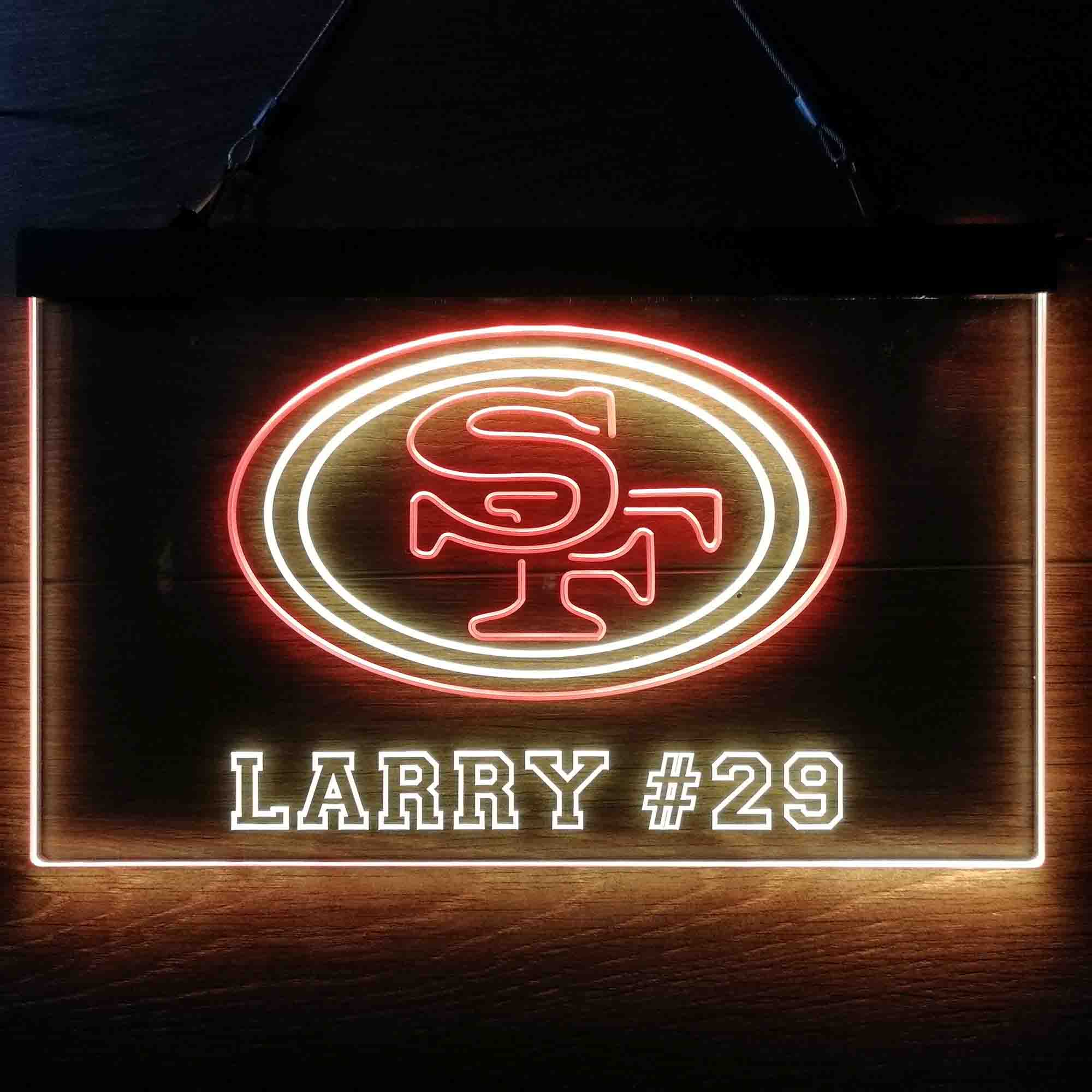 Personalized San Francisco 49ers Team Number Neon-Like LED Light Sign - led lab cave