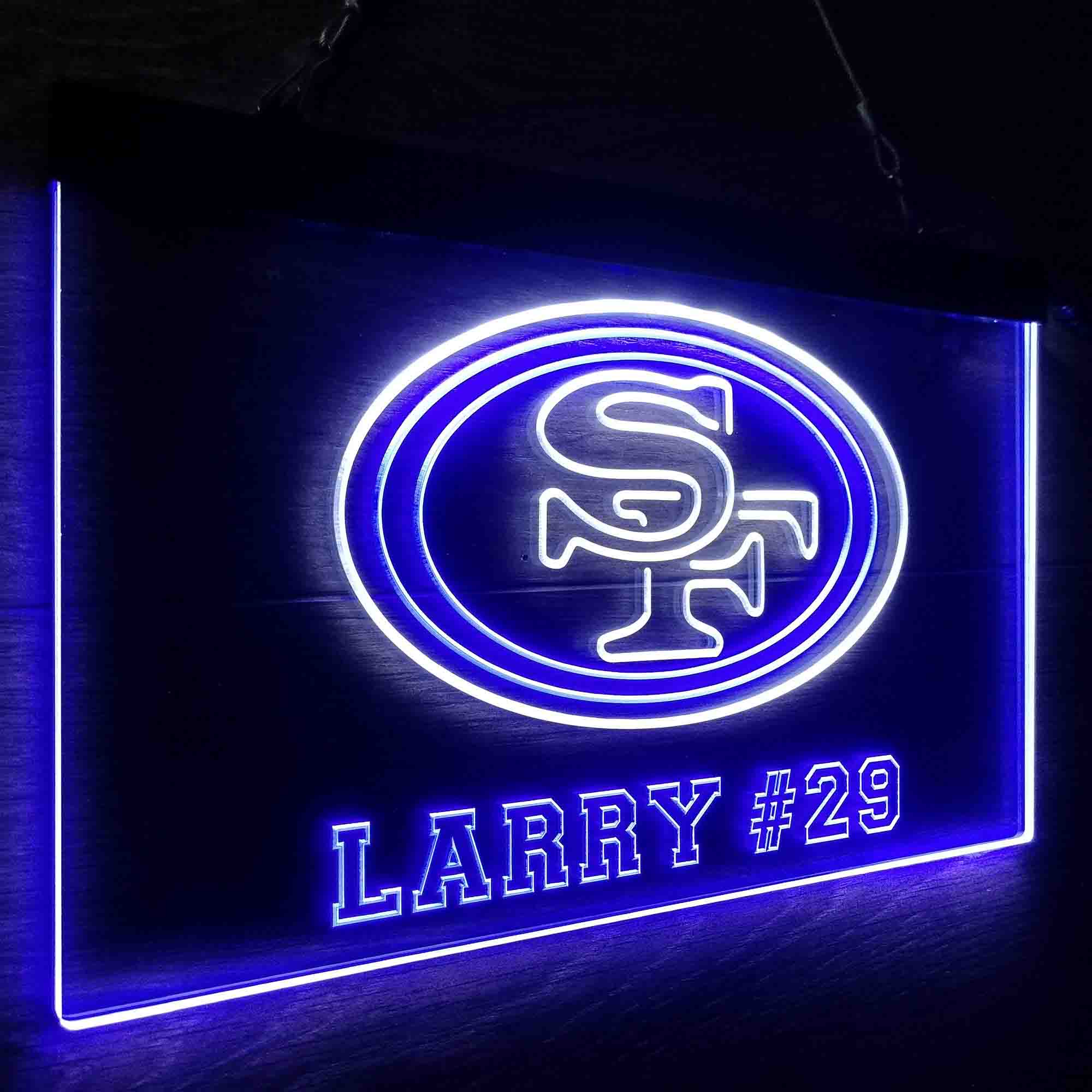 Personalized San Francisco 49ers Team Number Neon-Like LED Light Sign - led lab cave