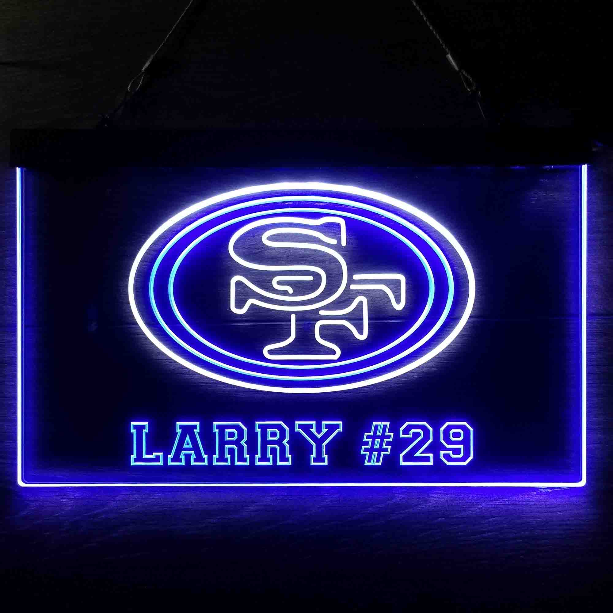 Personalized San Francisco 49ers Team Number Neon-Like LED Light Sign - led lab cave