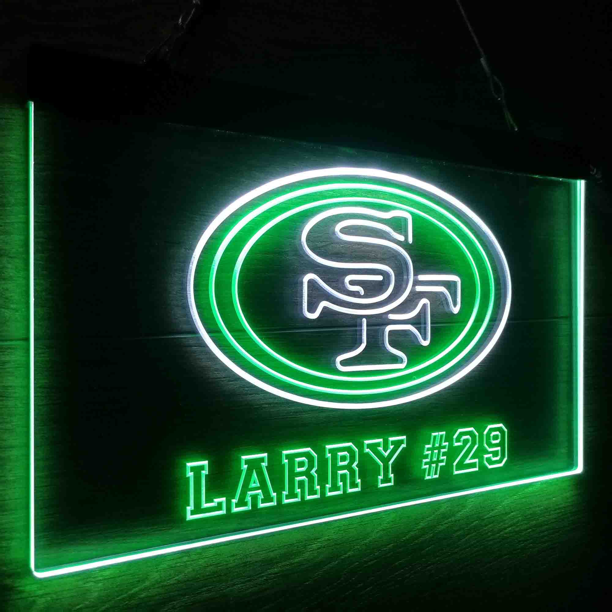 Personalized San Francisco 49ers Team Number Neon-Like LED Light Sign - led lab cave